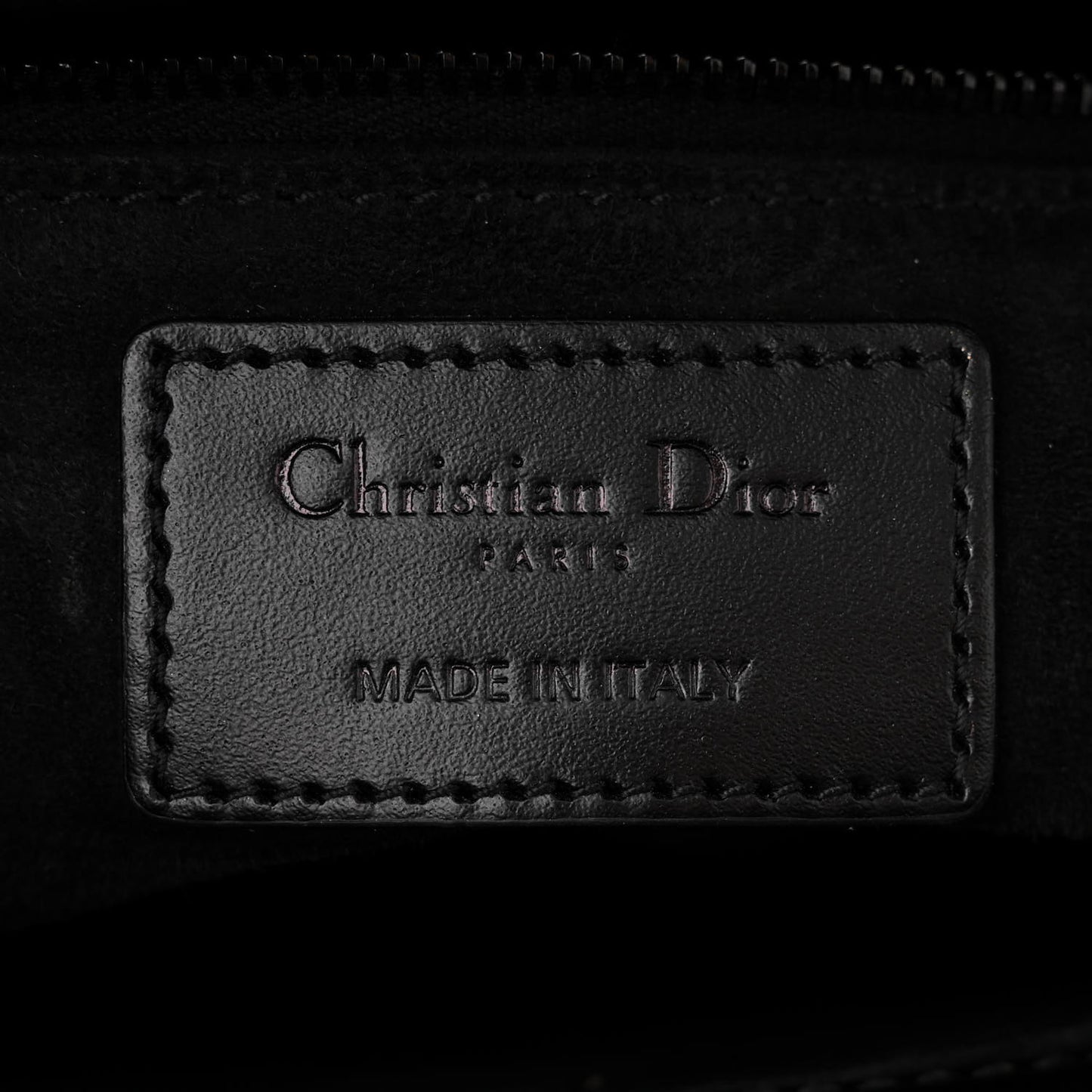 Calfskin Cannage Diamond Small My ABCDior Lady Dior Black