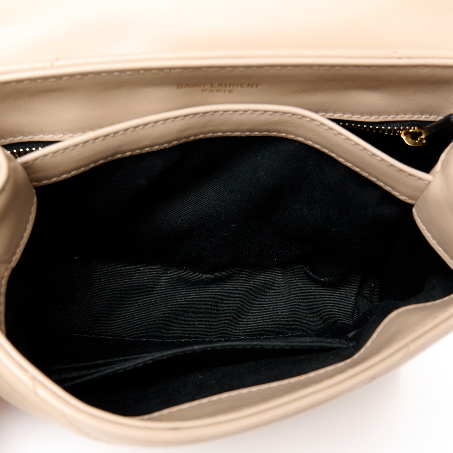 Calfskin Y Quilted Monogram Toy Loulou Crossbody Bag Dark Beige