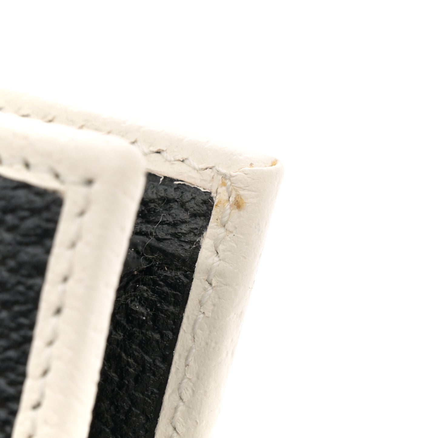 X ADIDAS Textured Dollar Calfskin Trefoil Embossed Phone Crossbody Bag Black Off White
