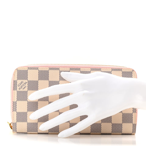 Damier Azur Zippy Wallet Rose Ballerine