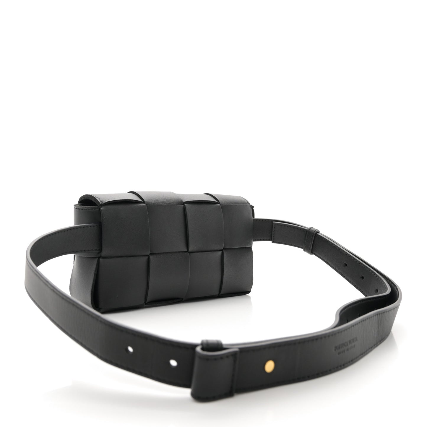 Nappa Maxi Intreccio The Belt Cassette Bag Black