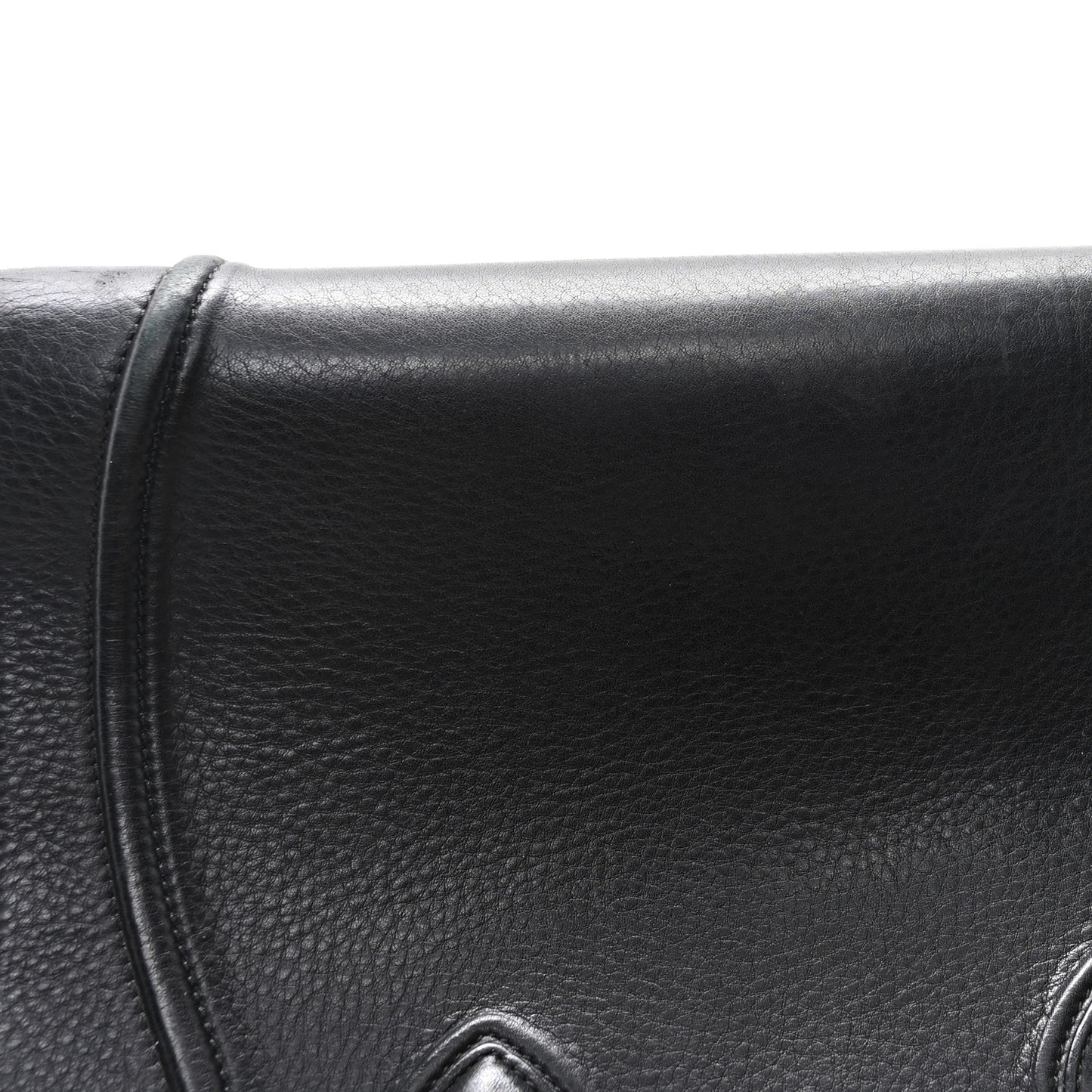 Grained Calfskin Medium Phantom Luggage Black