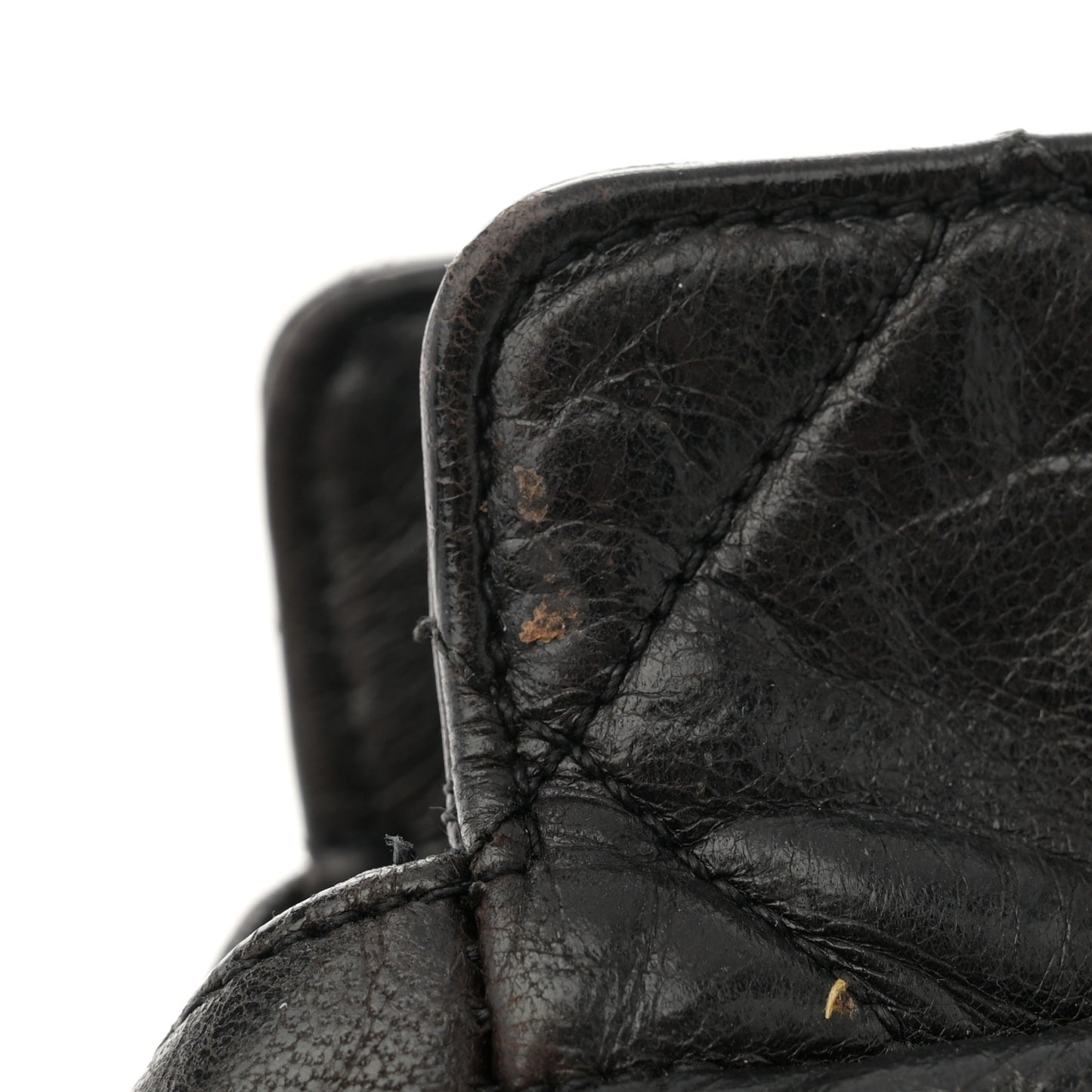 Lambskin Large Quilted Shopping Tote Black