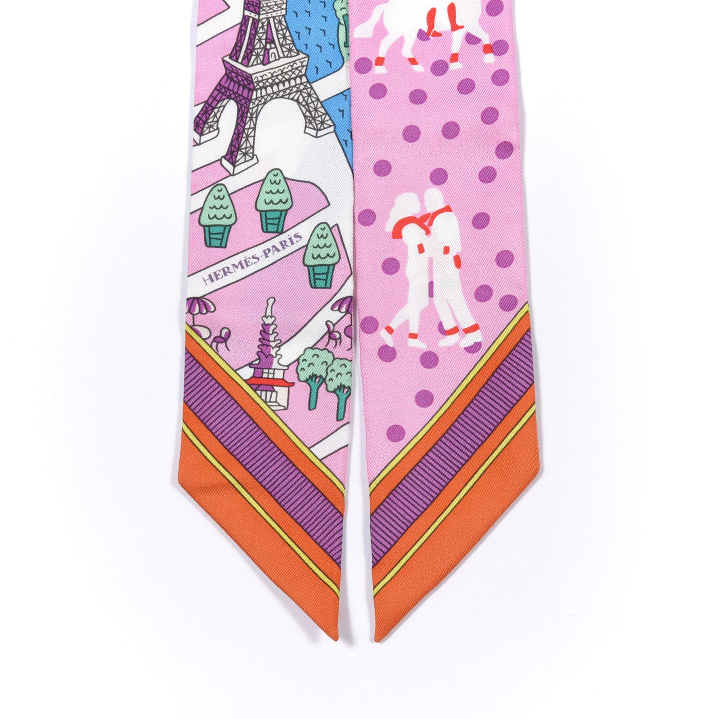 Silk Les Nouveaux Amoureux de Paris Twilly Rose Buvard White Vert