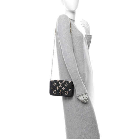 Empreinte Monogram Giant Felicie Pochette Black Beige