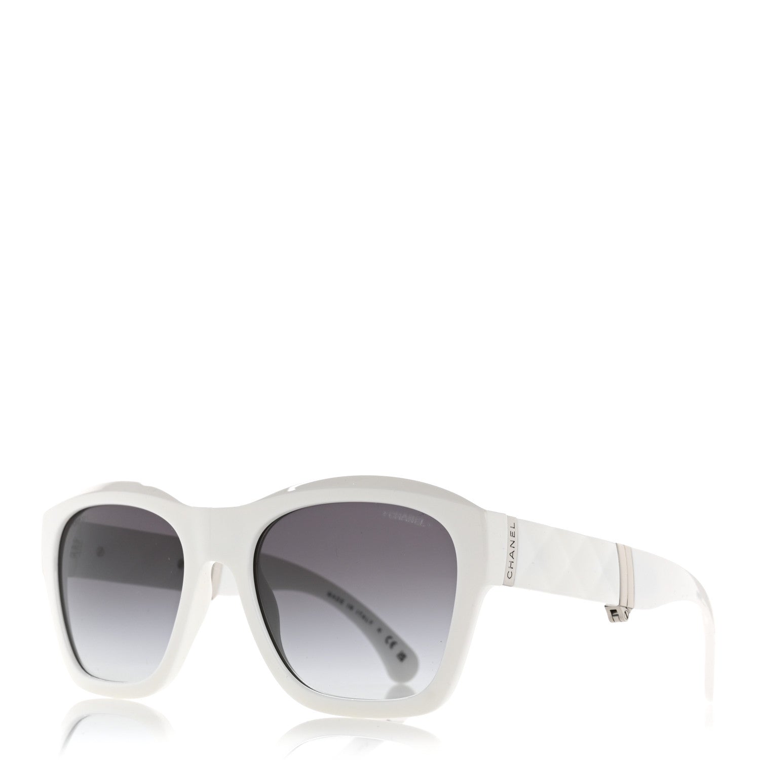 Chanel Acetate Metal Crystal Square Folding Sunglasses 6055-B