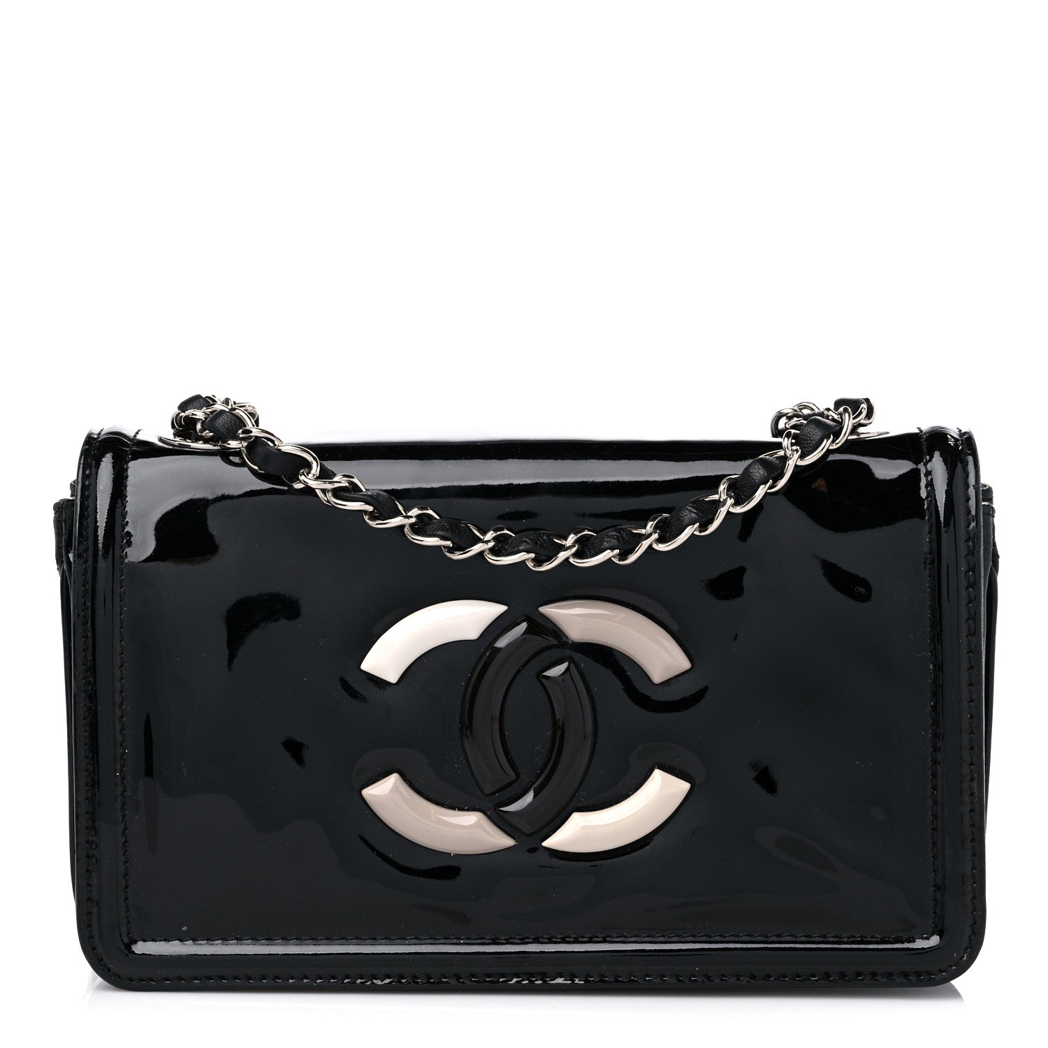 Chanel Patent Lipstick Wallet On Chain Black 1 of 17