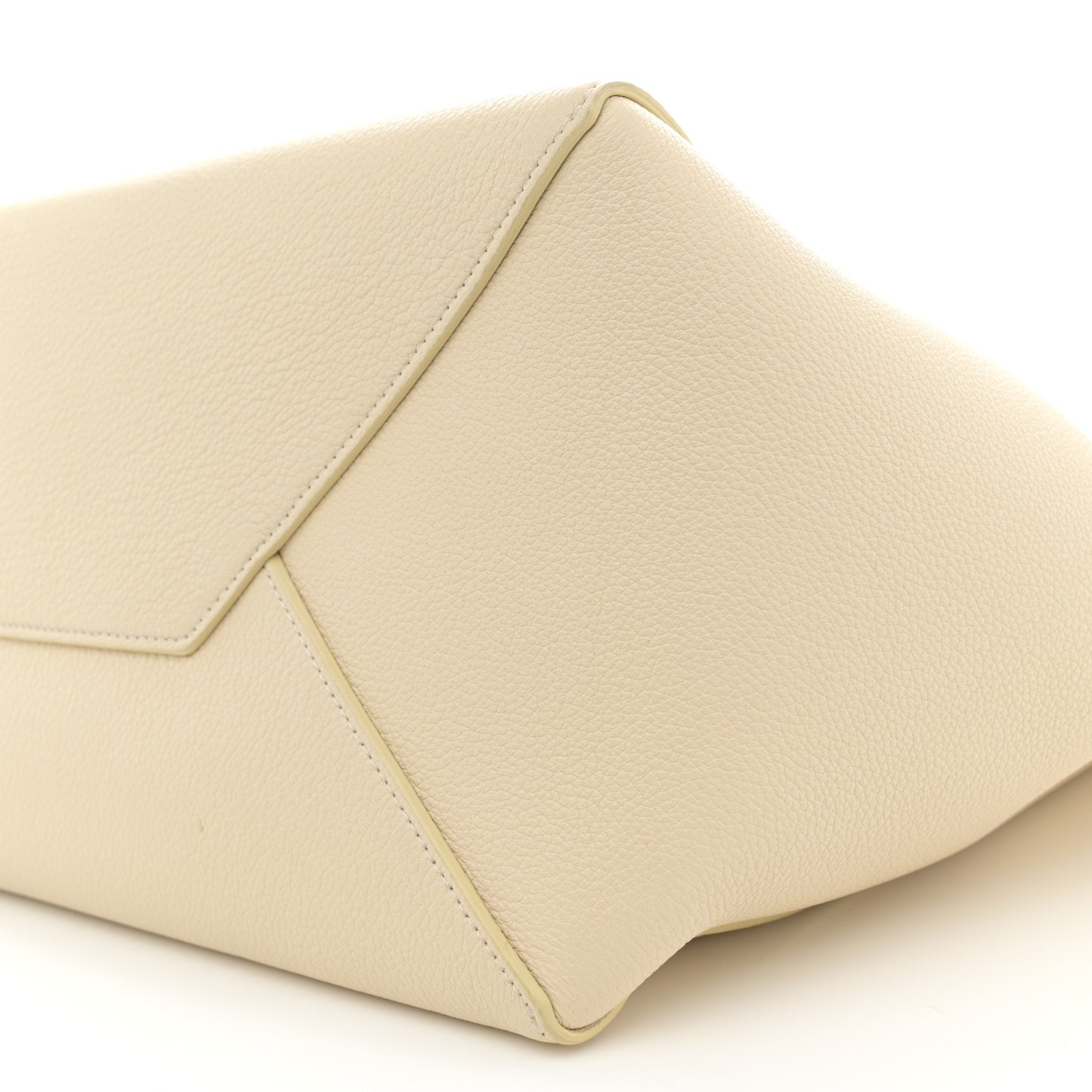 Soft Grained Calfskin Small Belt Cabas Phantom Cream