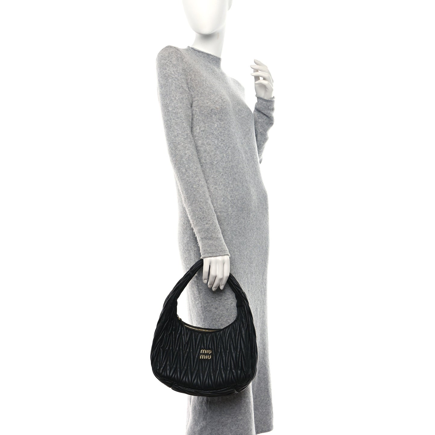 Nappa Matelasse Wander Large Hobo Black