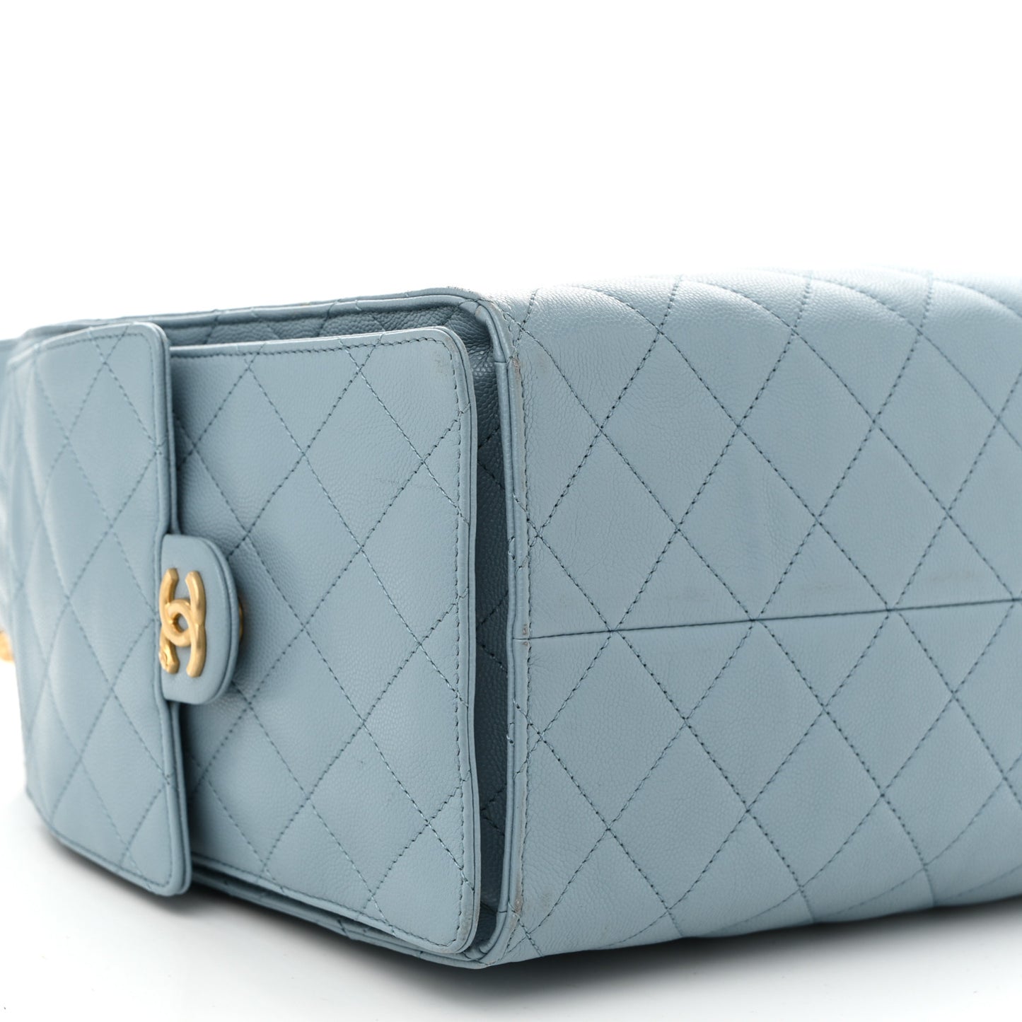 Caviar Quilted Medium Chanel 25 Handbag Blue