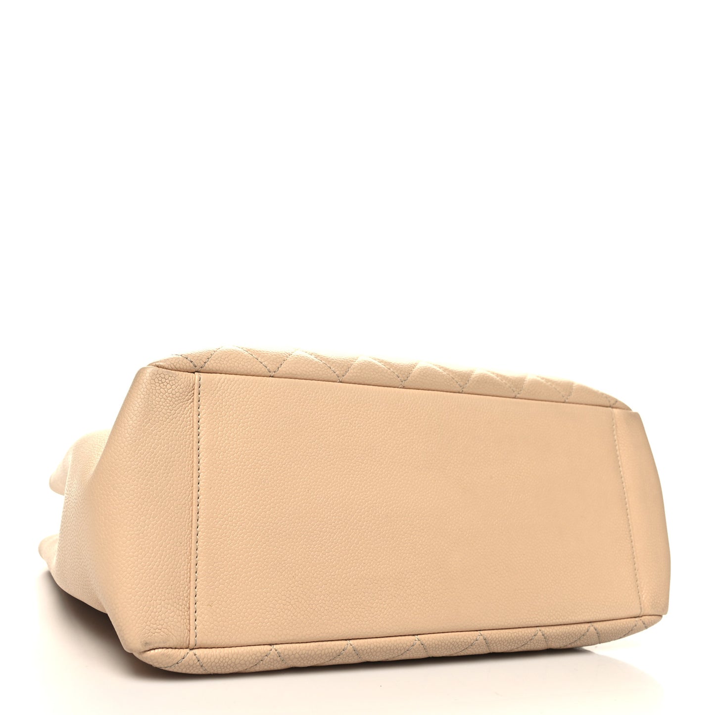 Caviar Quilted Grand Shopping Tote GST Beige Clair