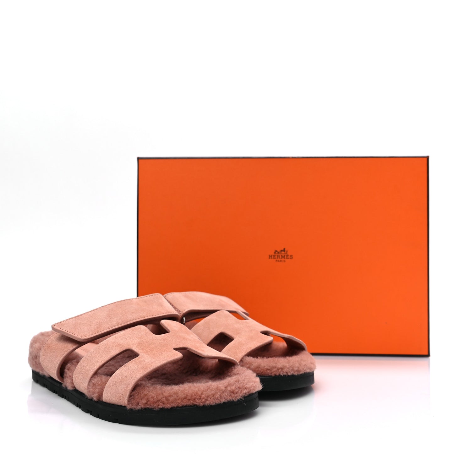 Suede Goatskin Woolskin Womens Chypre Sandals 35.5 Rose Aube