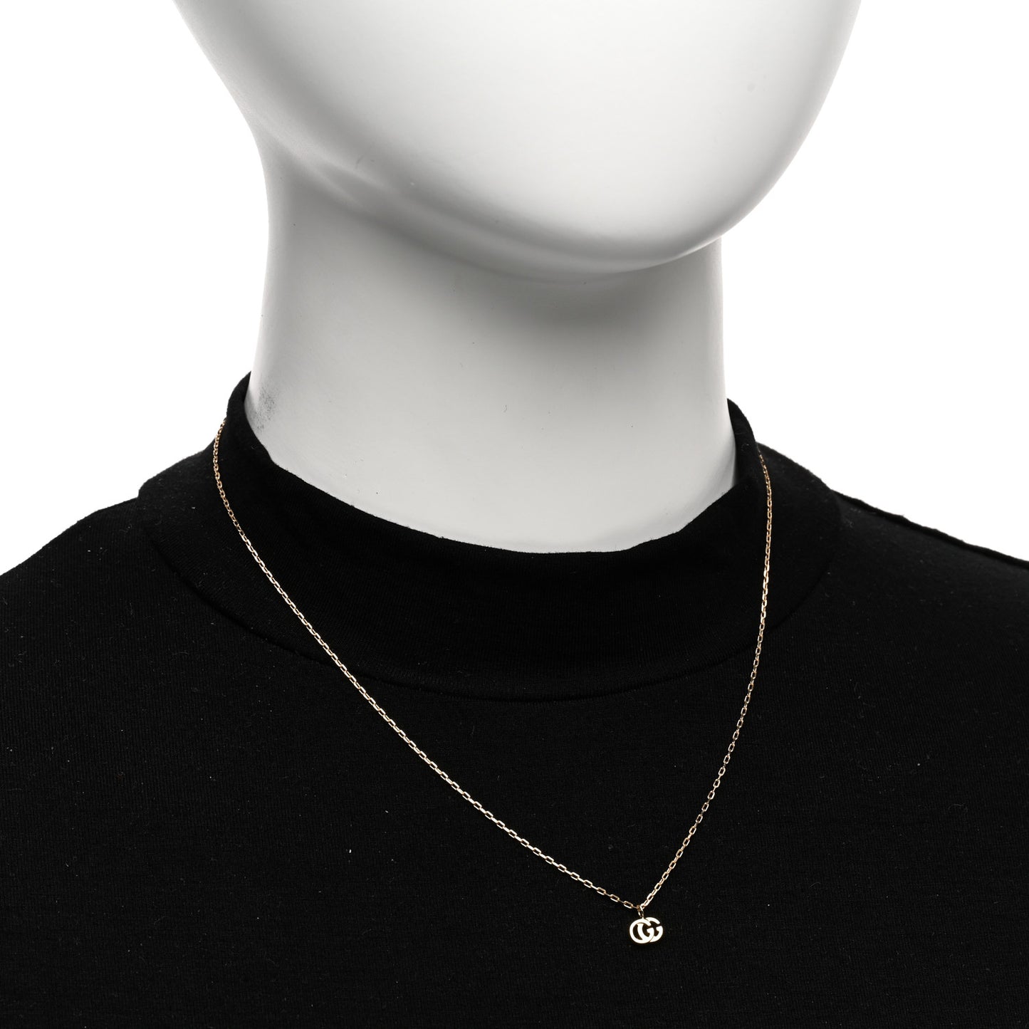 18K Yellow Gold Running GG Pendant Necklace