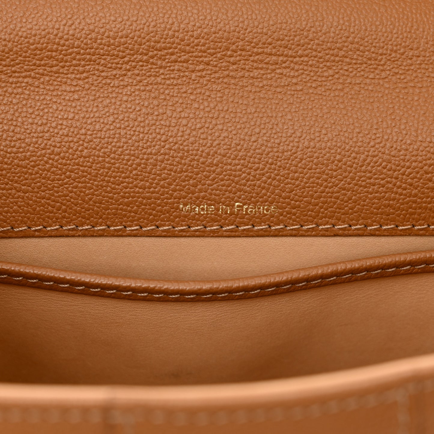 Grained Calfskin Mini Brillant Satchel Natural