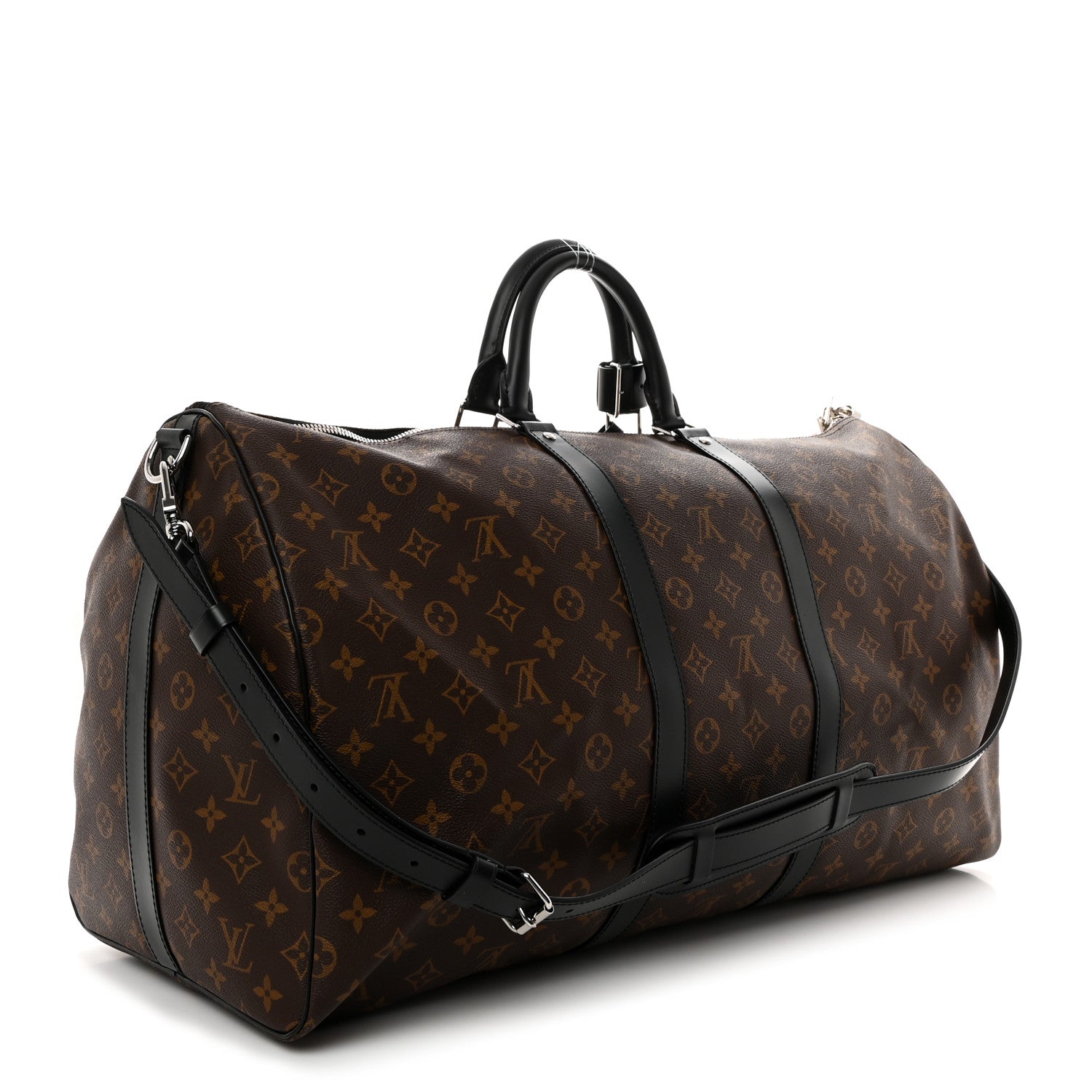 Louis Vuitton Monogram Macassar Keepall Bandouliere 55 2 of 9