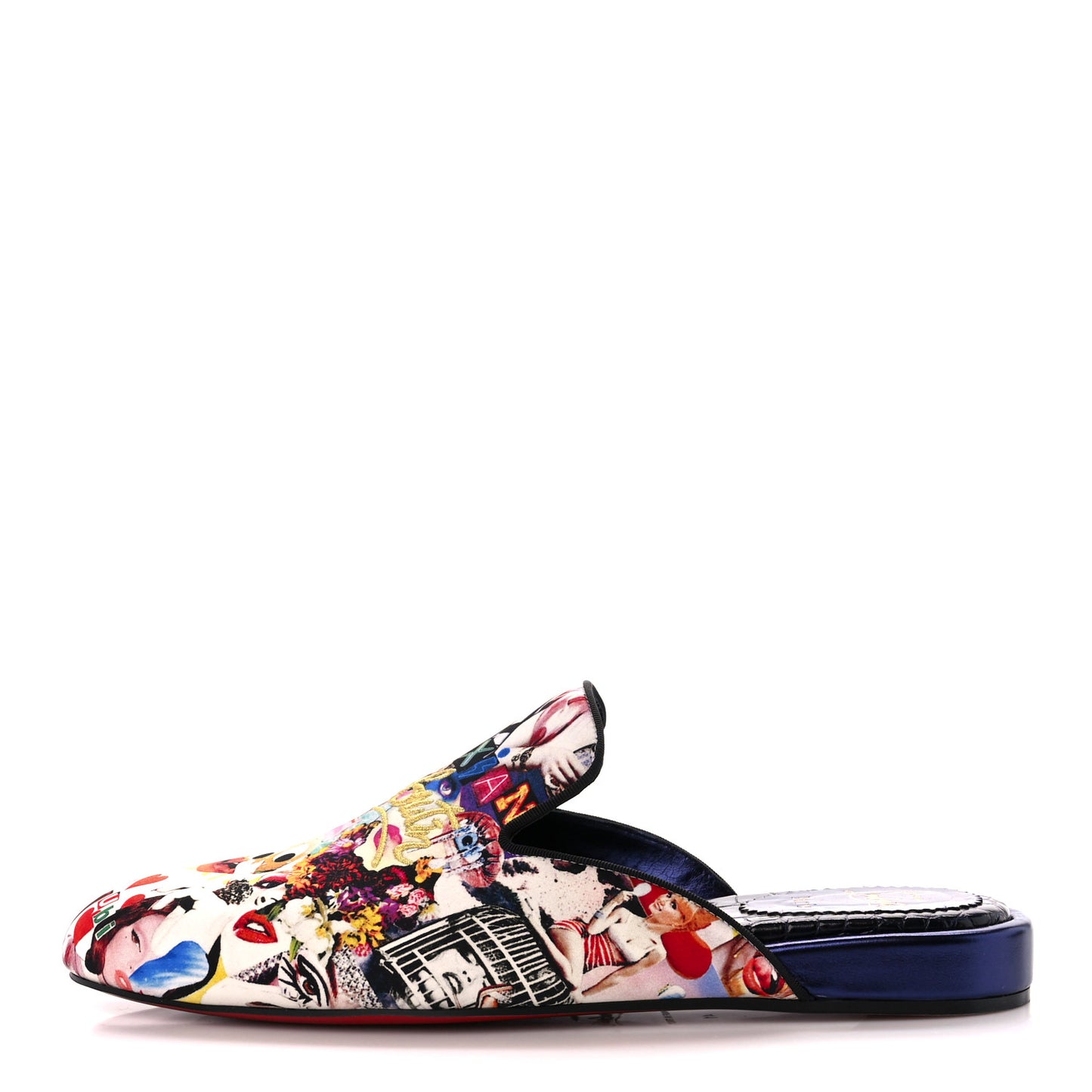 Mens Coolito Donna Flat Mules 41 Navy Multi
