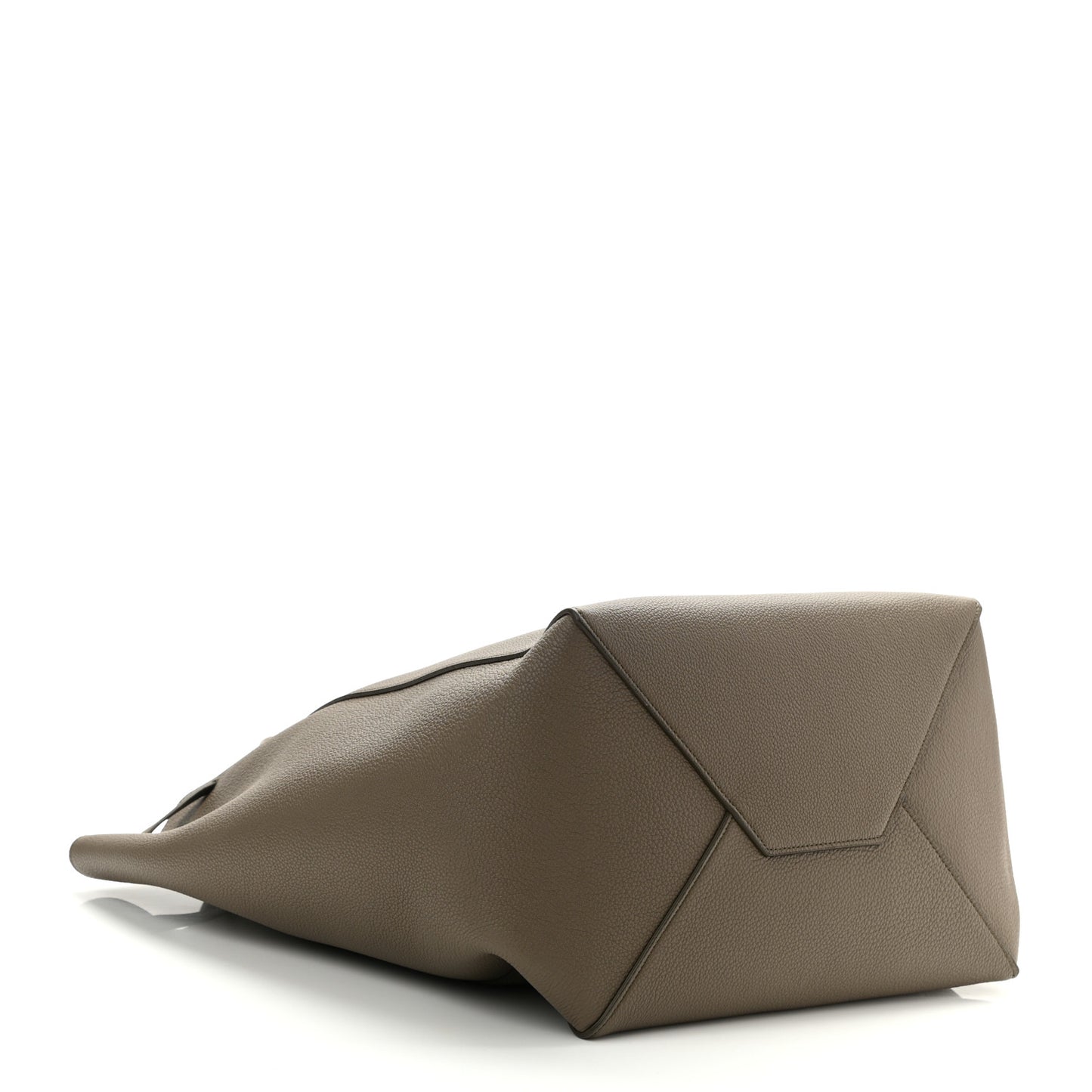 Soft Grained Calfskin Medium Belt Cabas Phantom Taupe