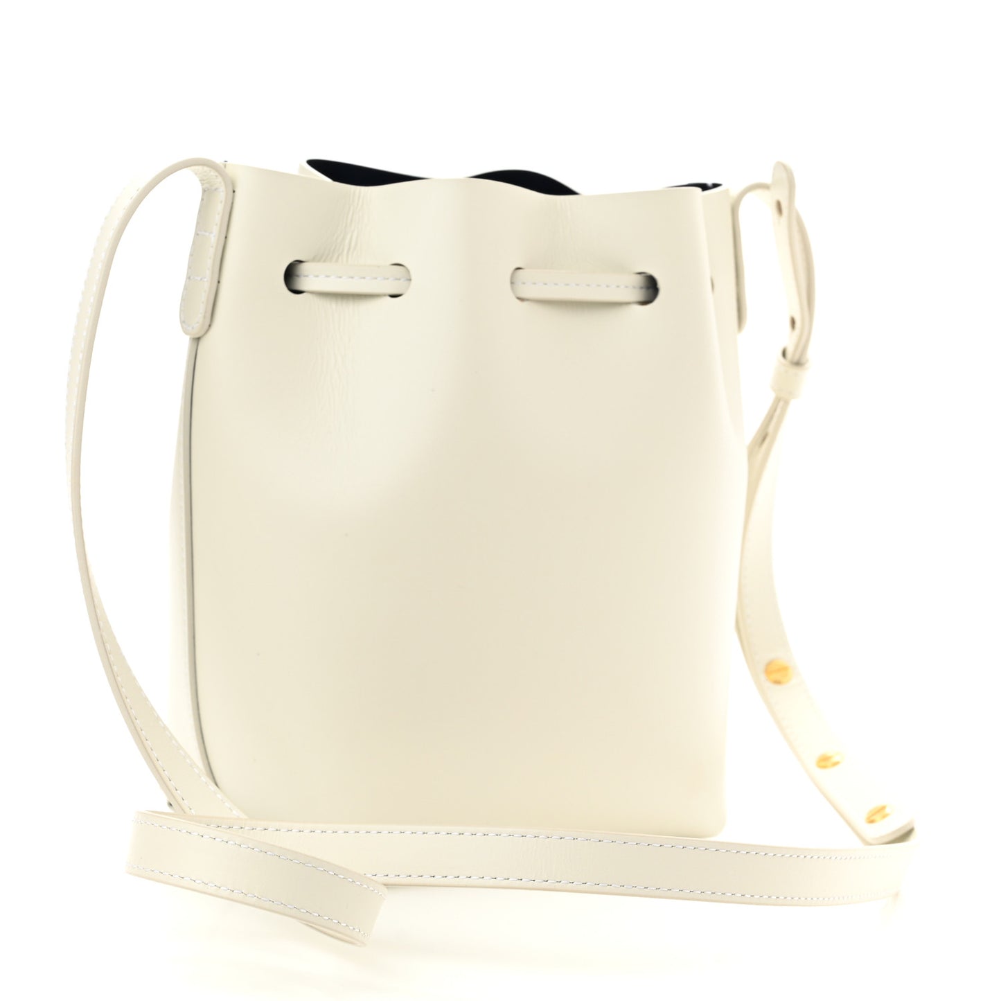 Calfskin Mini Bucket Bag White