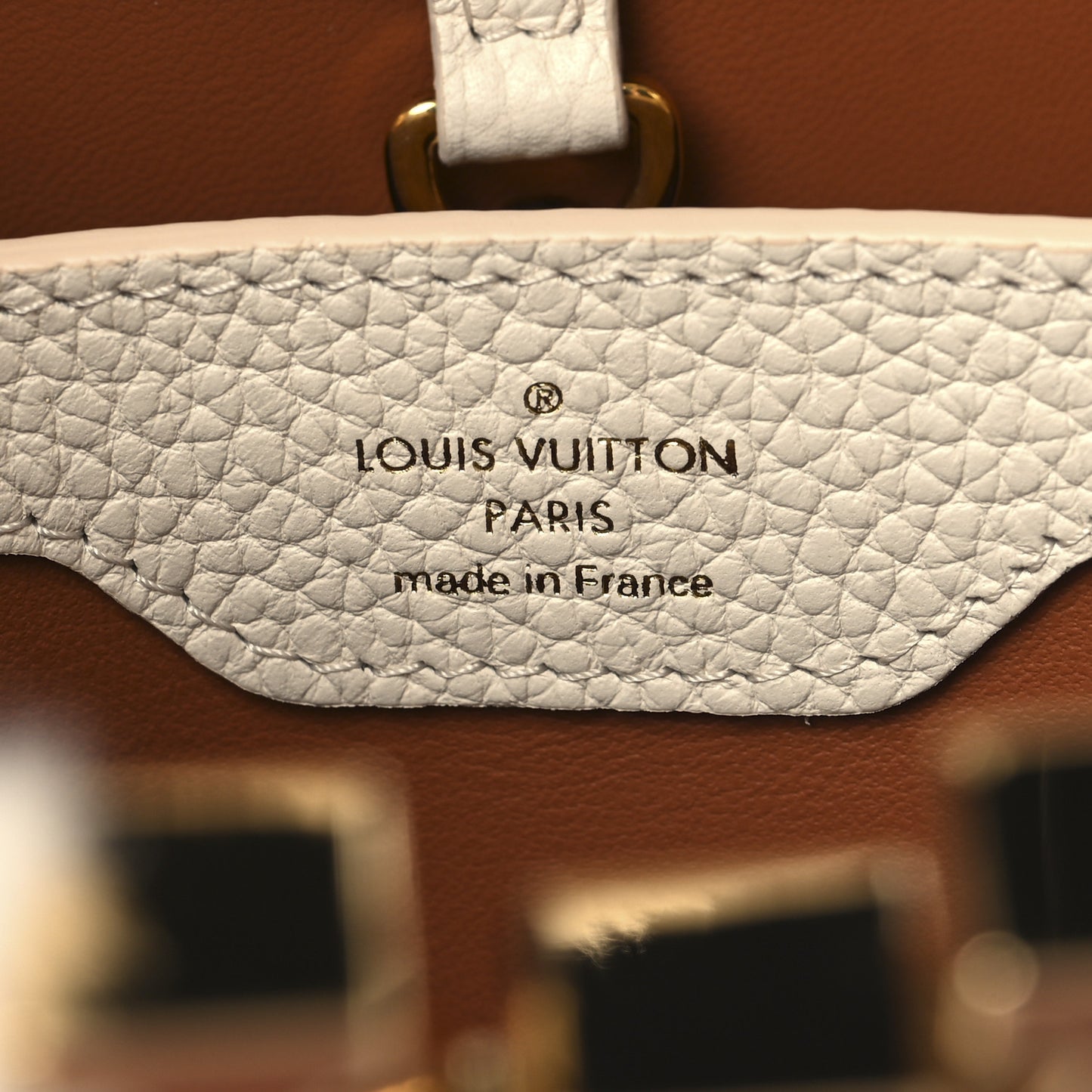 Shearling Calfskin Capucines BB White