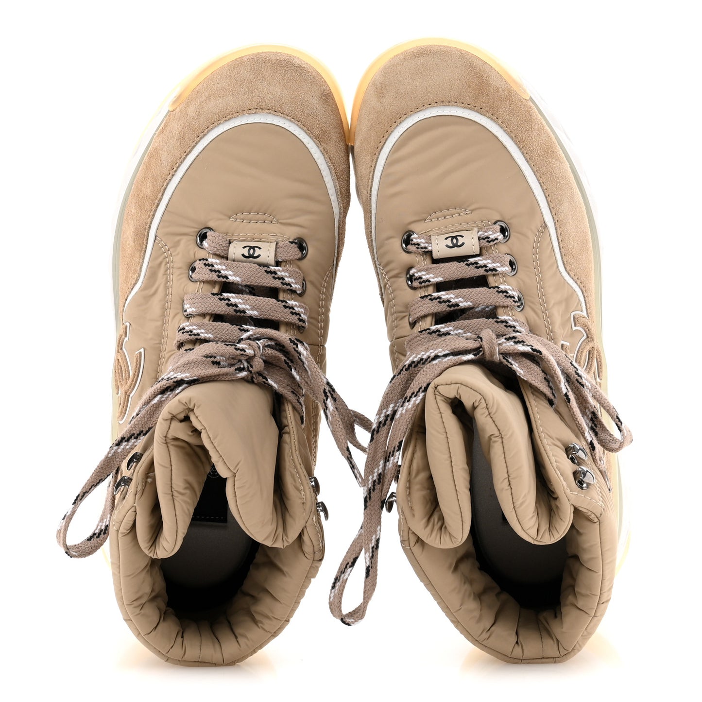 Fabric Suede Womens CC Sneakers 38 Beige
