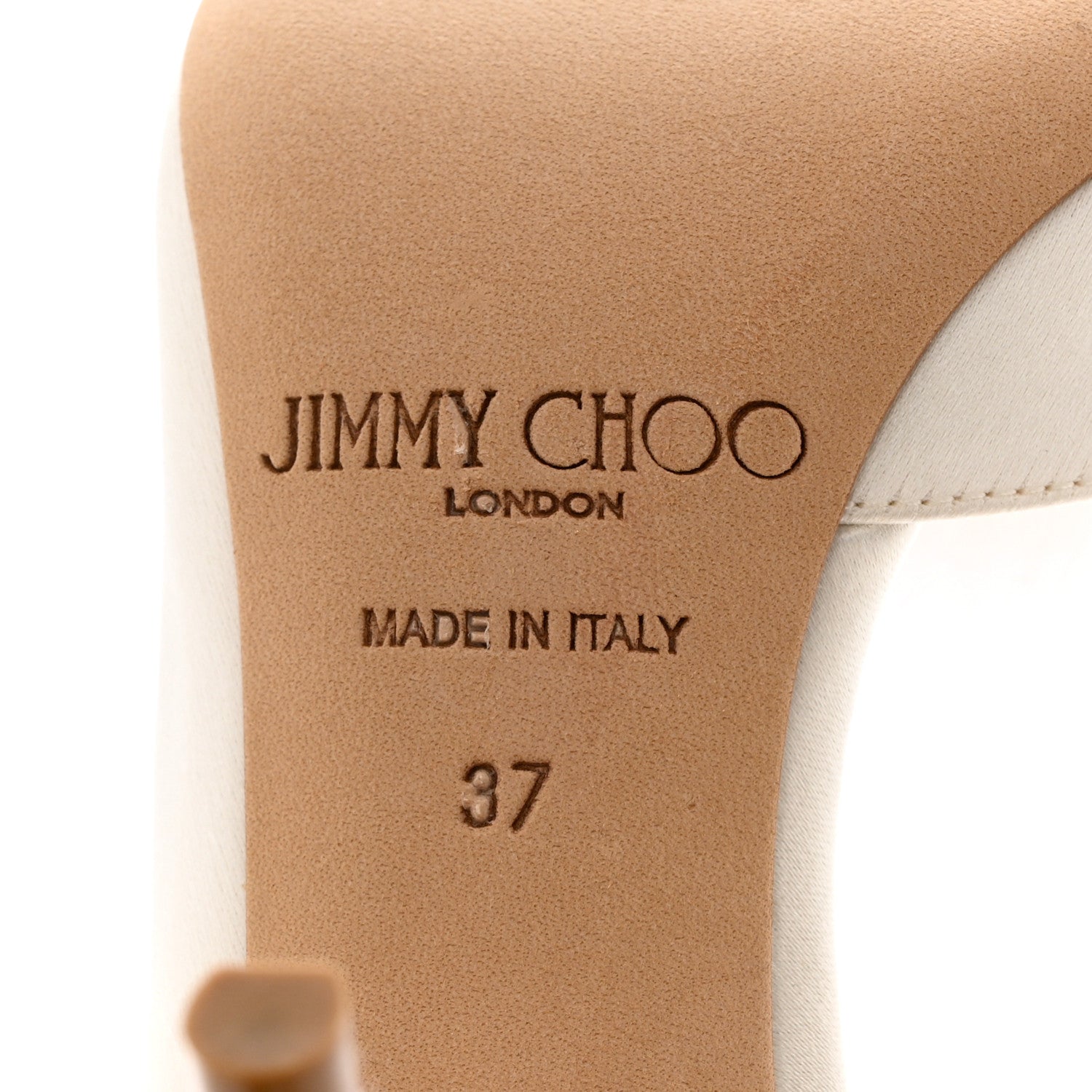 Jimmy Choo Satin Faux Fur Rosa 100 Pom Pom 37 White 7 of 8