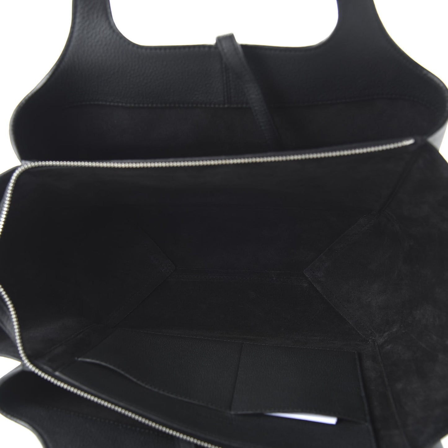 Baby Grained Calfskin Small Tri-Fold Bag Black