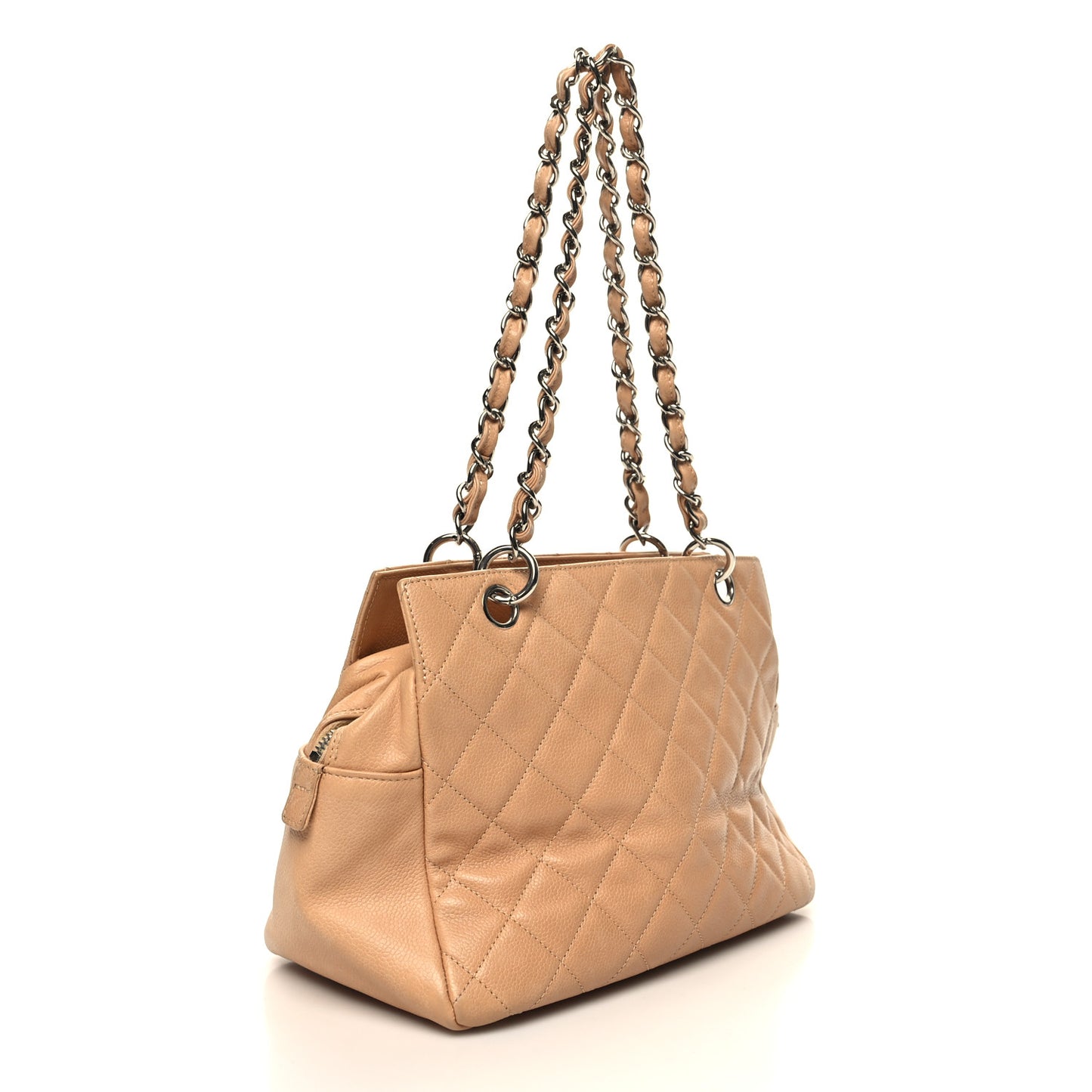 Caviar Quilted Petit Timeless Tote PTT Beige