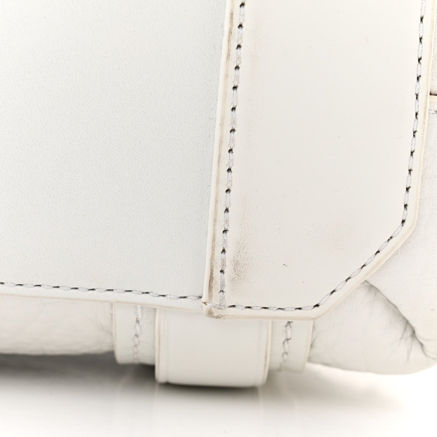 Pebbled Calfskin Mini Emile White