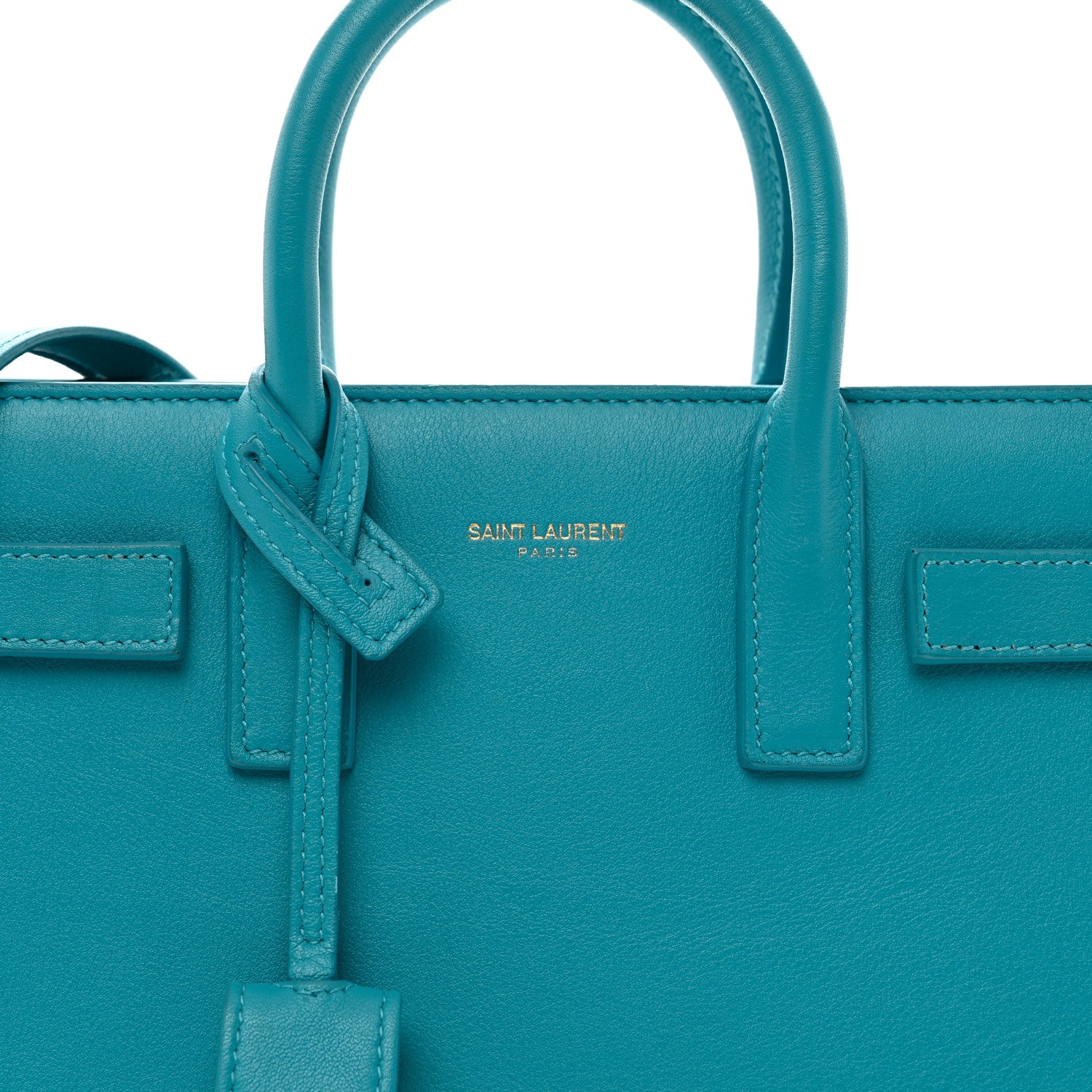 Saint Laurent Calfskin Nano Sac De Jour Turquoise 5 of 10