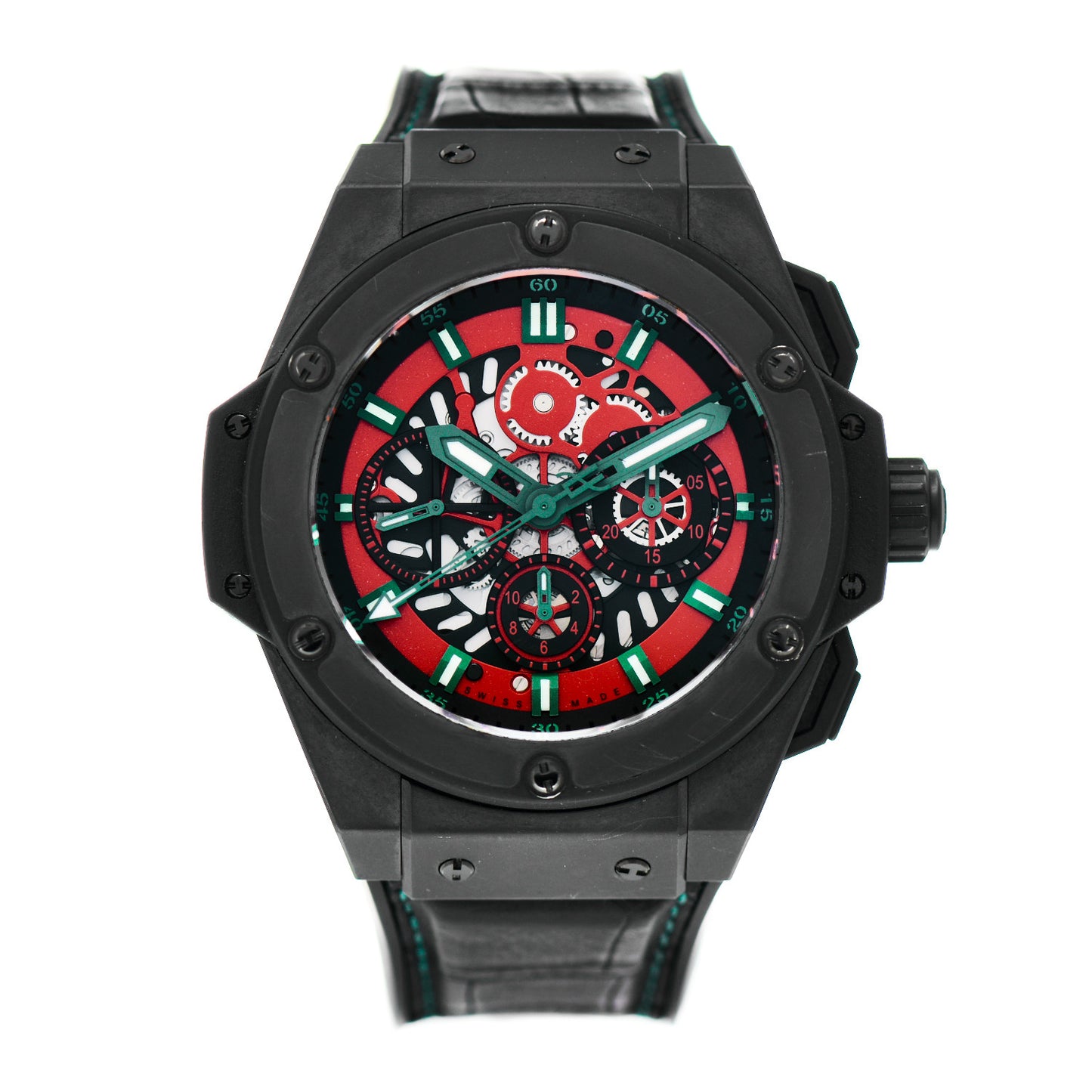 Ceramic Alligator 48mm Big Bang King Power Pride of Mexico Skeleton Limited Edition Automatic Watch Red 710.CI.1130.GR.MEX10