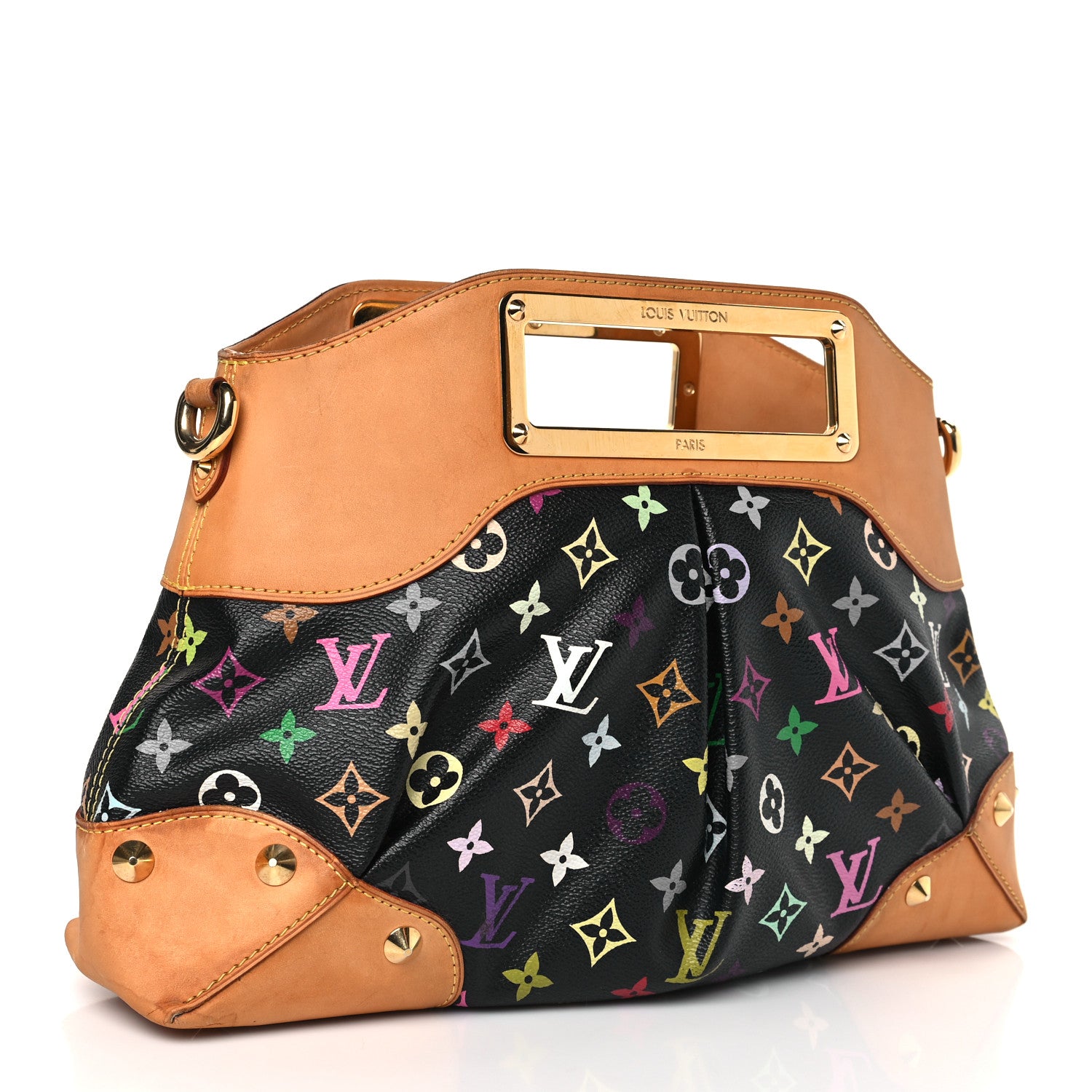 Louis Vuitton Monogram Multicolor Judy MM Black 3 of 8