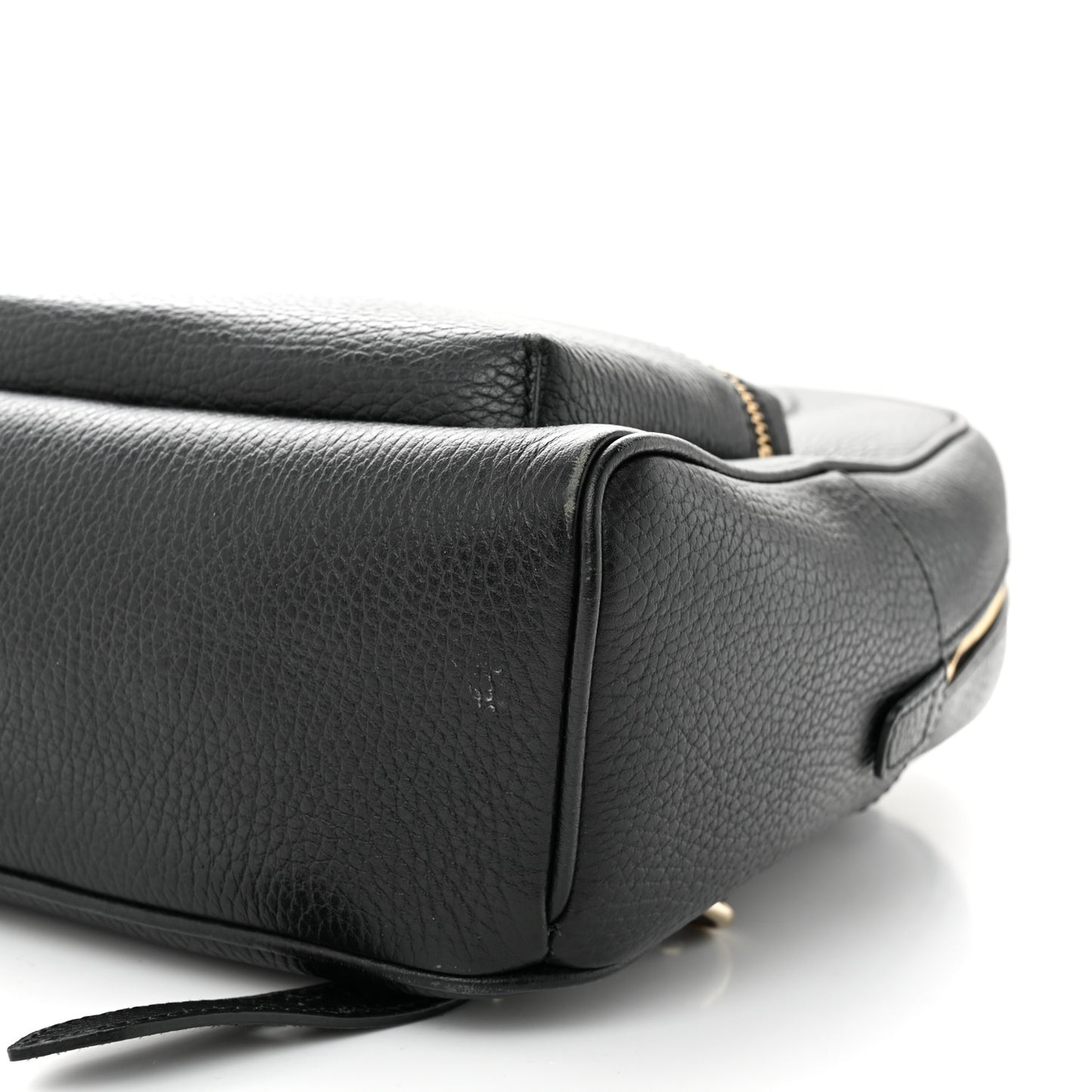 Pebbled Calfskin Soho Chain Backpack Black