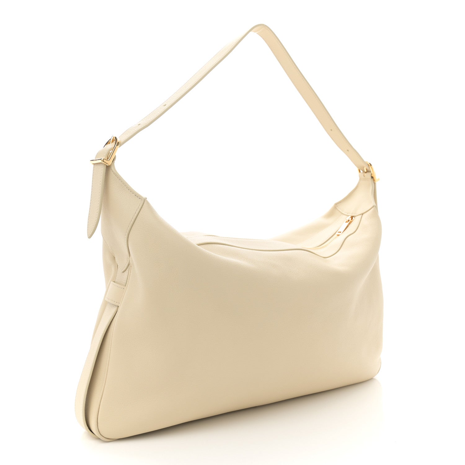 Celine Supple Calfskin Large Romy Shoulder Bag Limestone 3 of 11