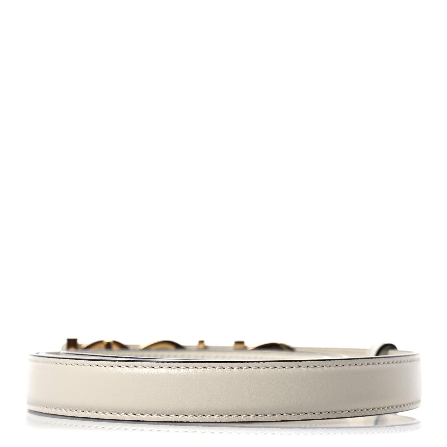 Plutone Calfskin Gucci Buckle 20mm Thin Belt 90 36 Mystic White