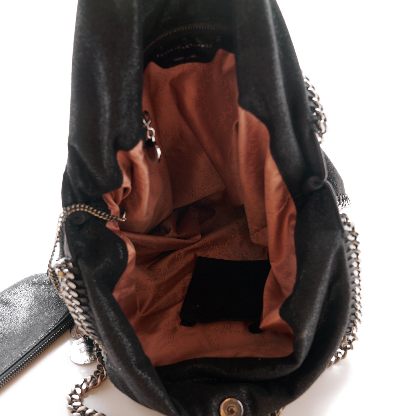 Shaggy Deer Falabella Fold Over Tote Black