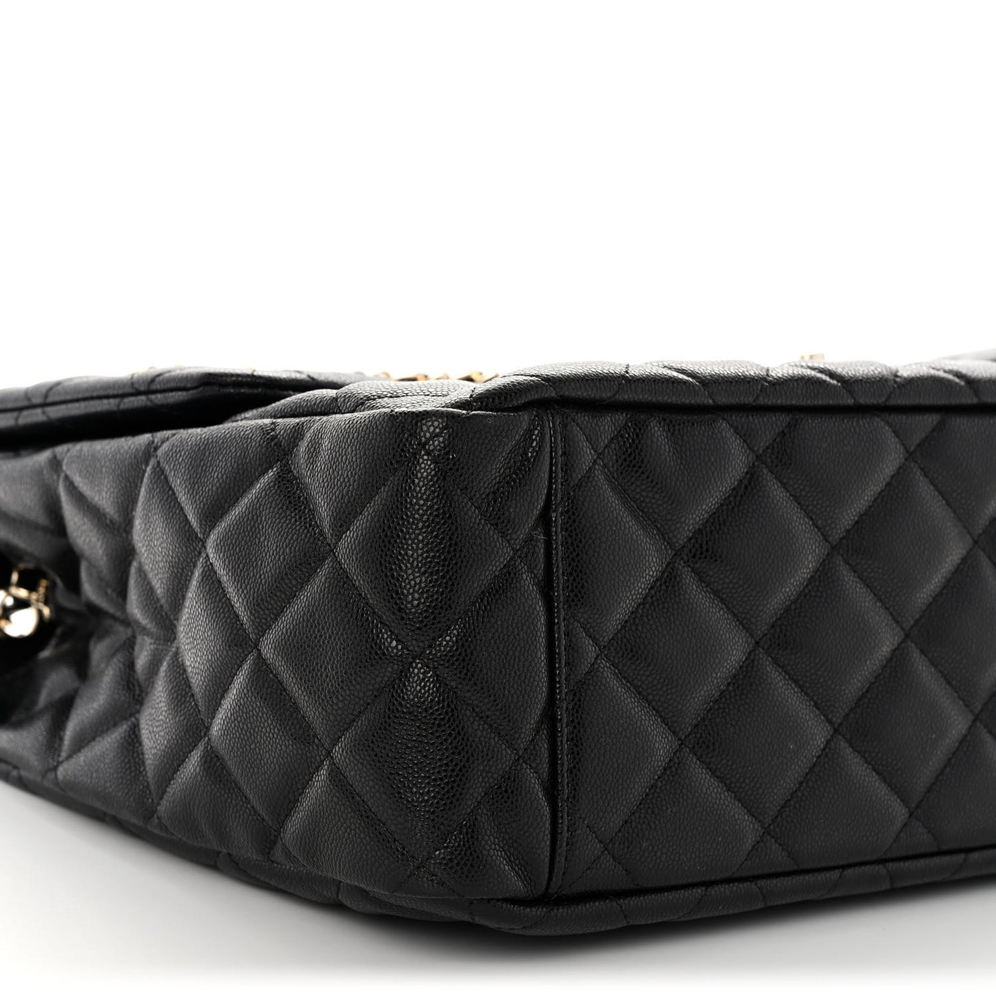 Caviar Quilted XXL Travel Flap Bag Black