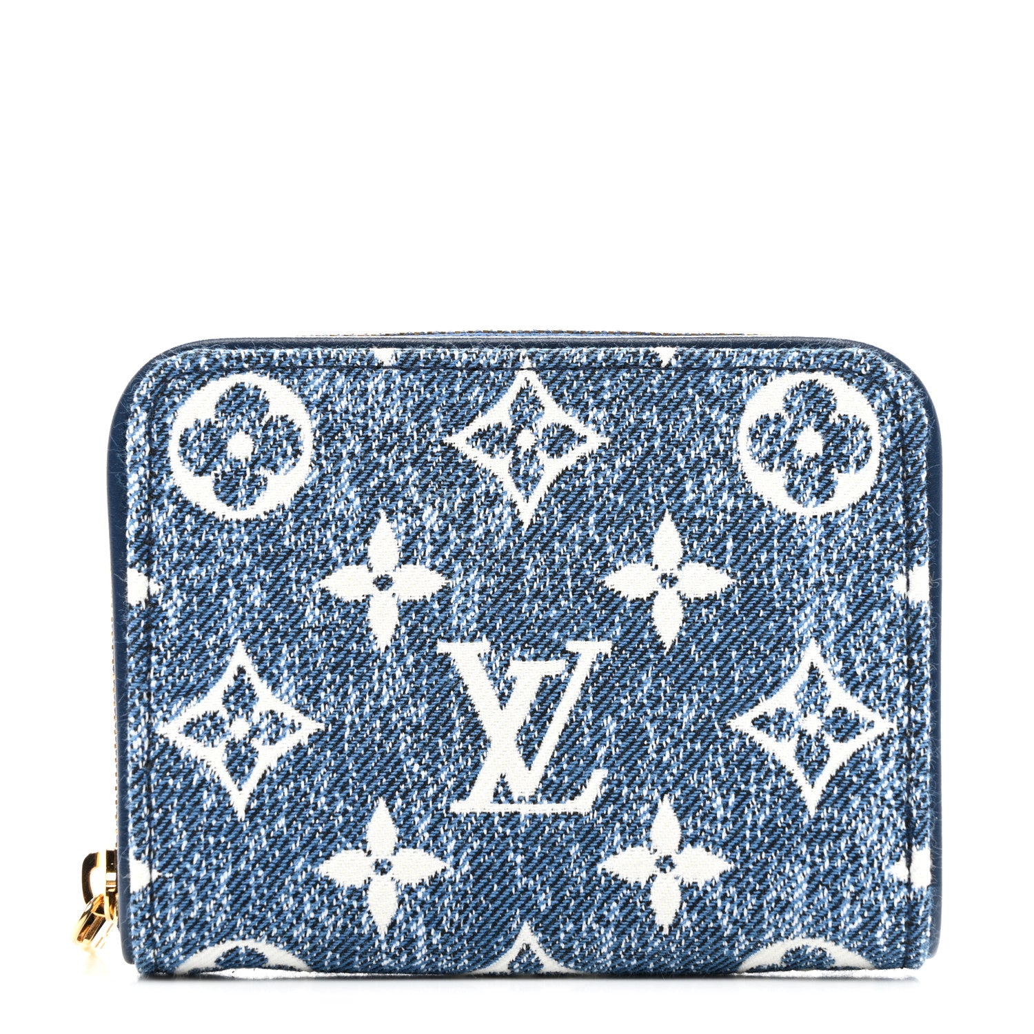 Louis Vuitton Denim Monogram Jacquard Zippy Coin Purse Bleu 1 of 7