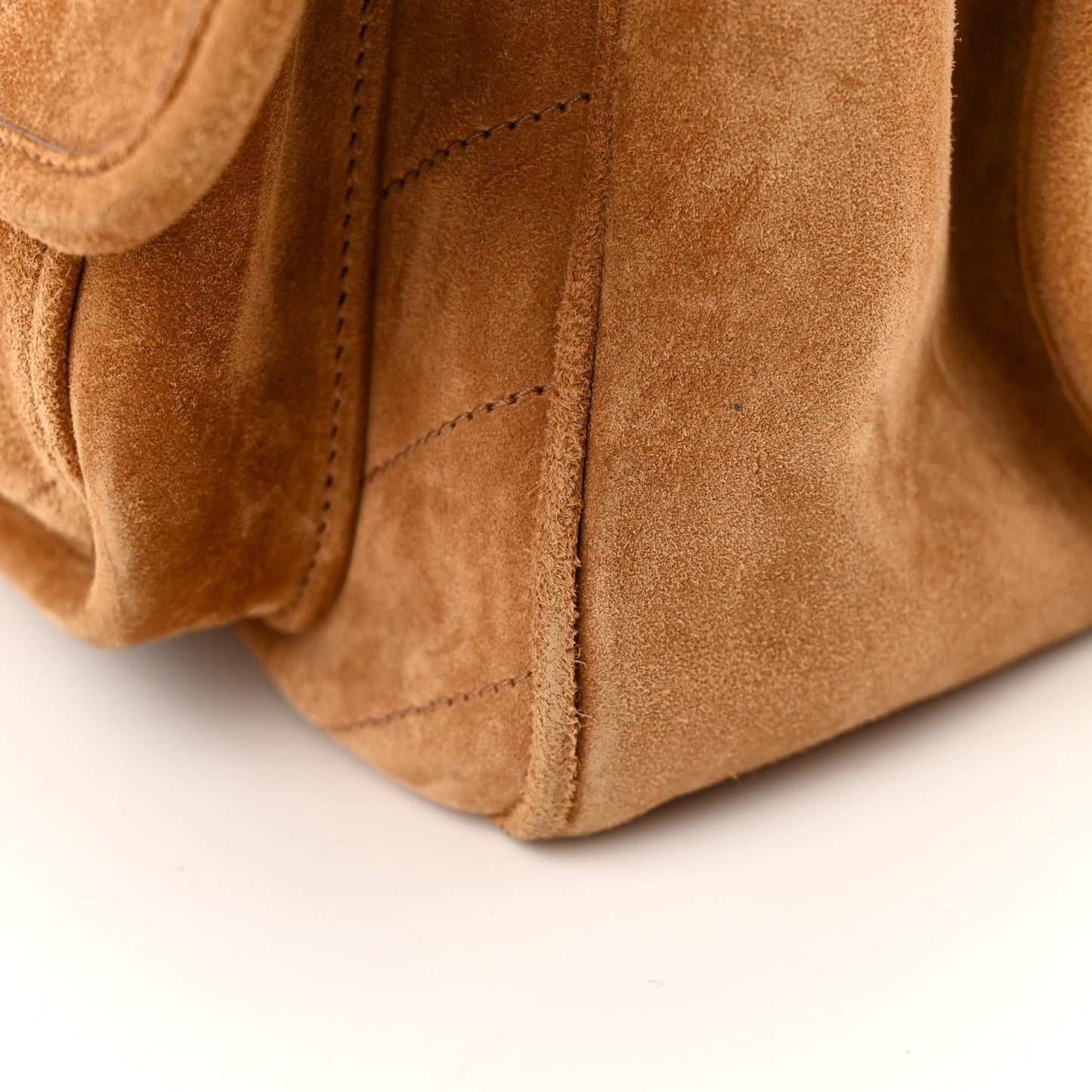 Suede Monogram Medium Niki Chain Satchel Cinnamon