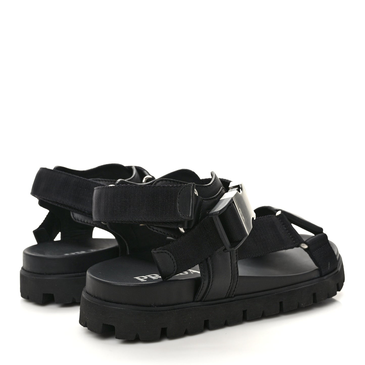 Re-Nylon Sporty Tape Mens Sandals 6 Black