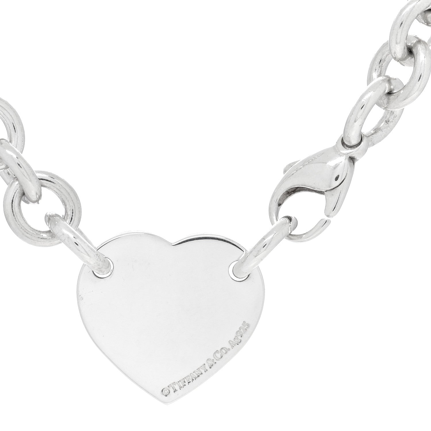 Tiffany Sterling Silver Return to Tiffany Heart Tag Choker Necklace 4 of 4