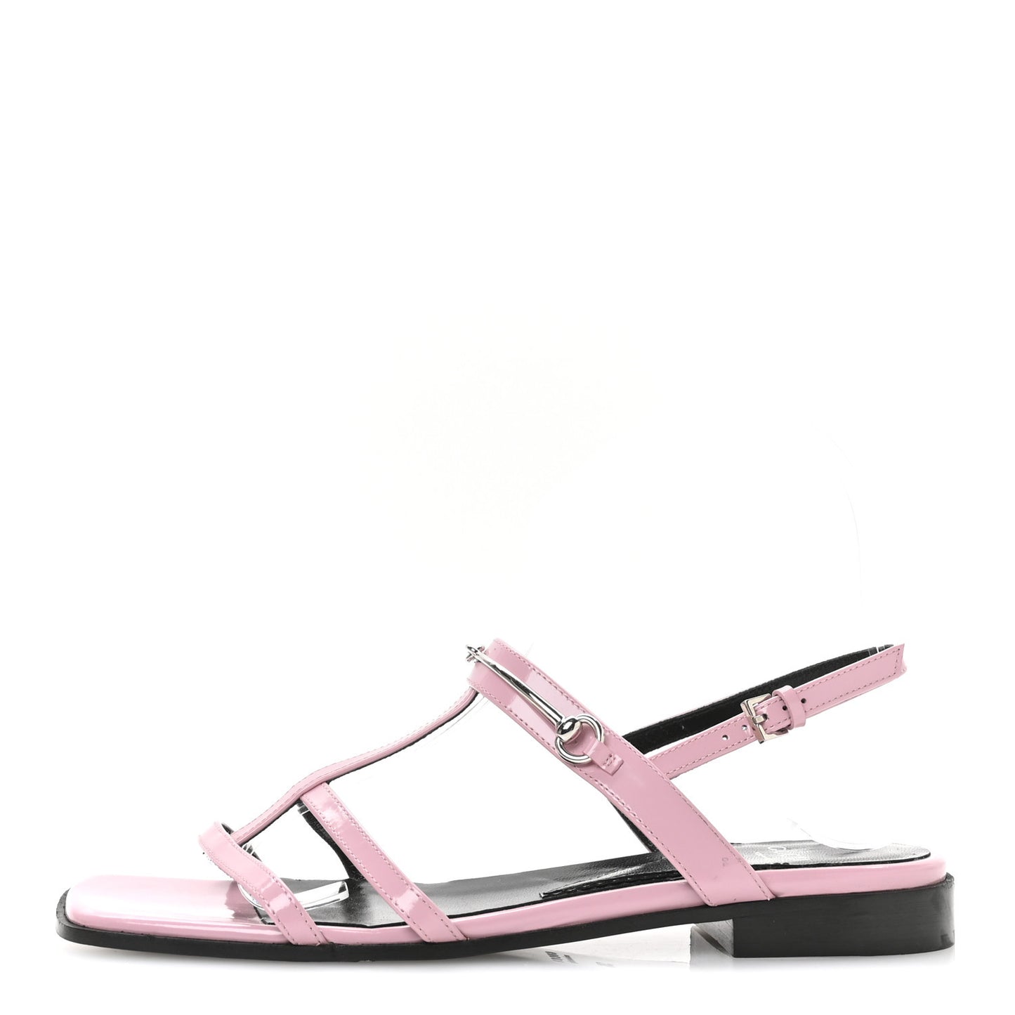 Calfskin Horsebit Divine Slingback Sandals 36 Pink