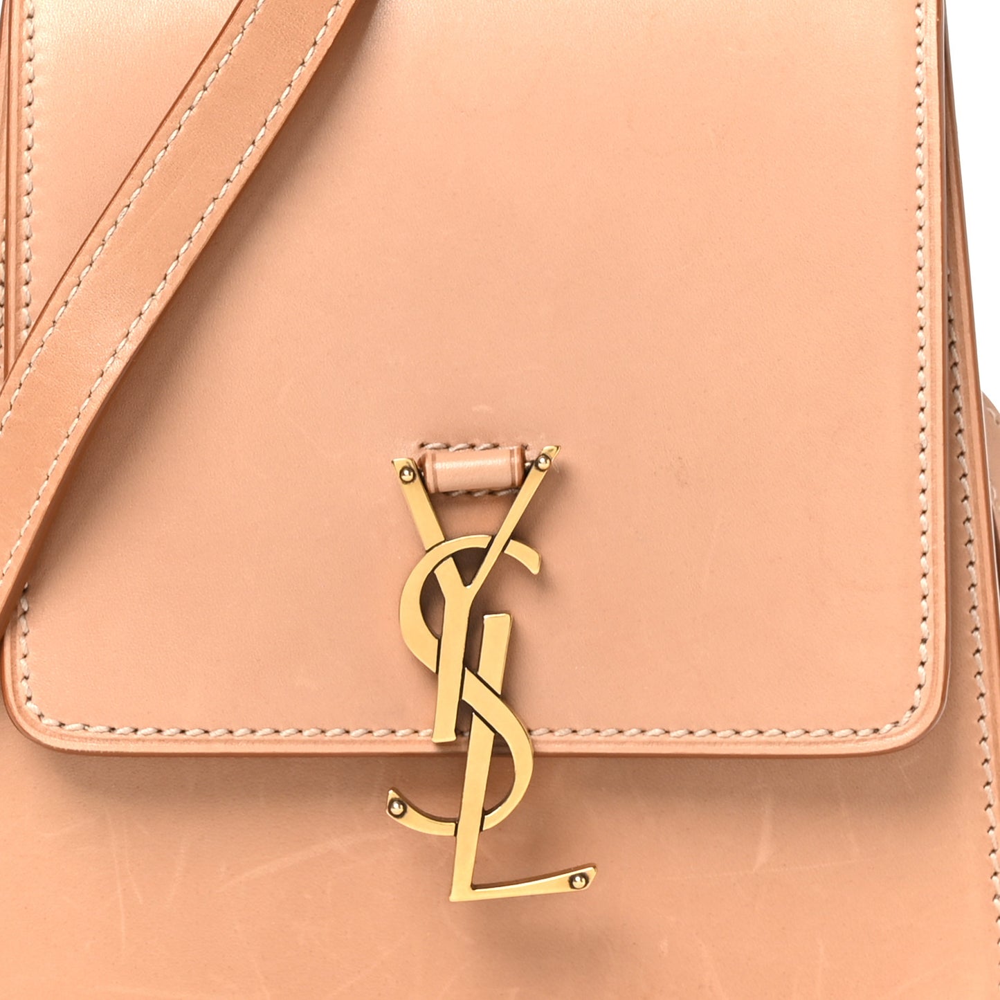Smooth Calfskin North South Kaia Satchel Vintage Brown