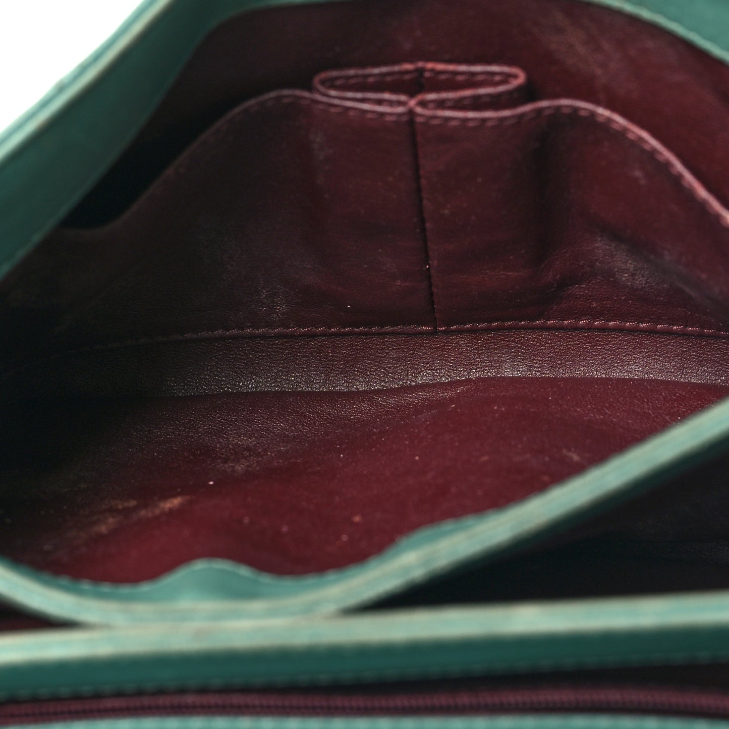 Lambskin Quilted Small Trendy CC Flap Dual Handle Bag Green