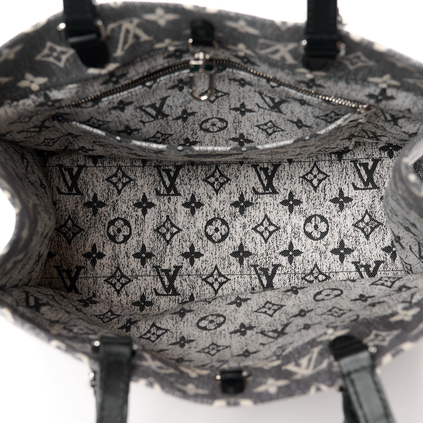 Monogram Jacquard Denim Onthego MM Black