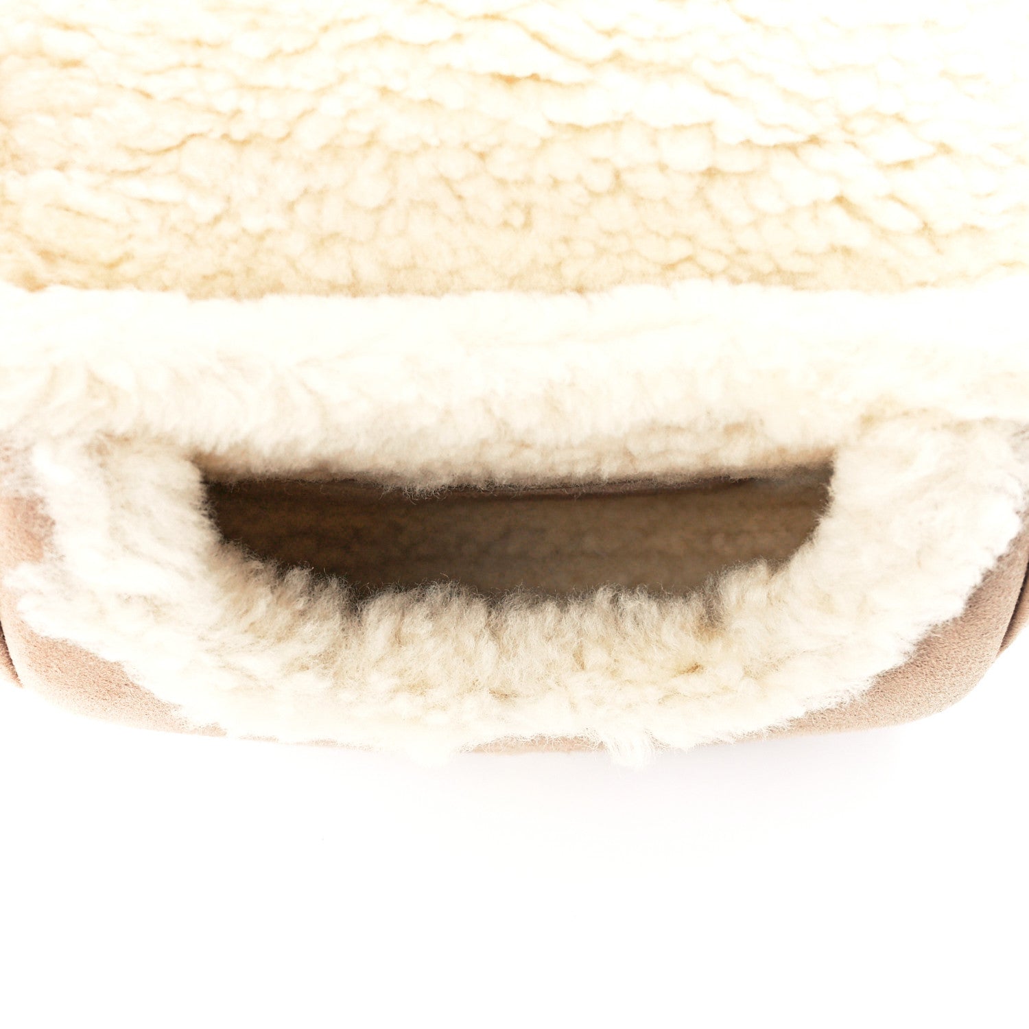 Christian Dior Suede Shearling Medium Bobby Flap Beige 5 of 10