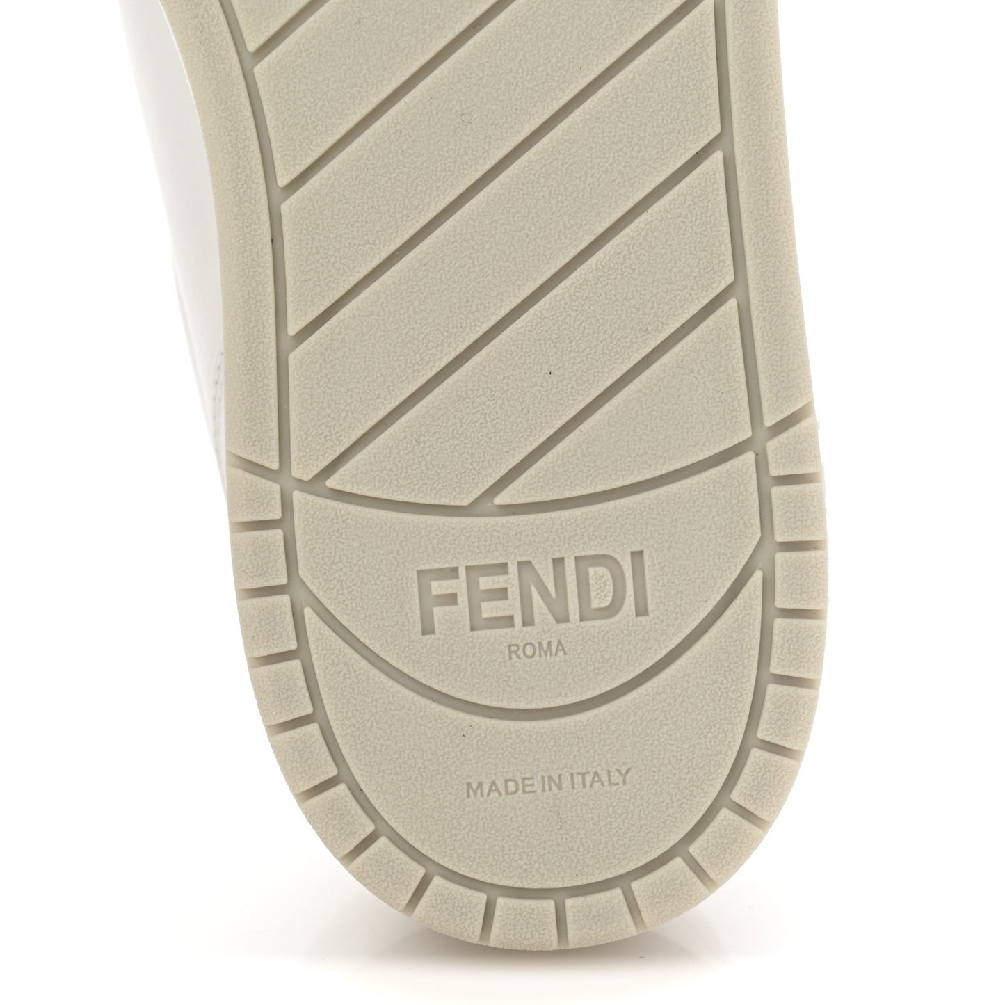 Calfskin Womens Fendi Match Low Top Sneakers 36.5 White Beige