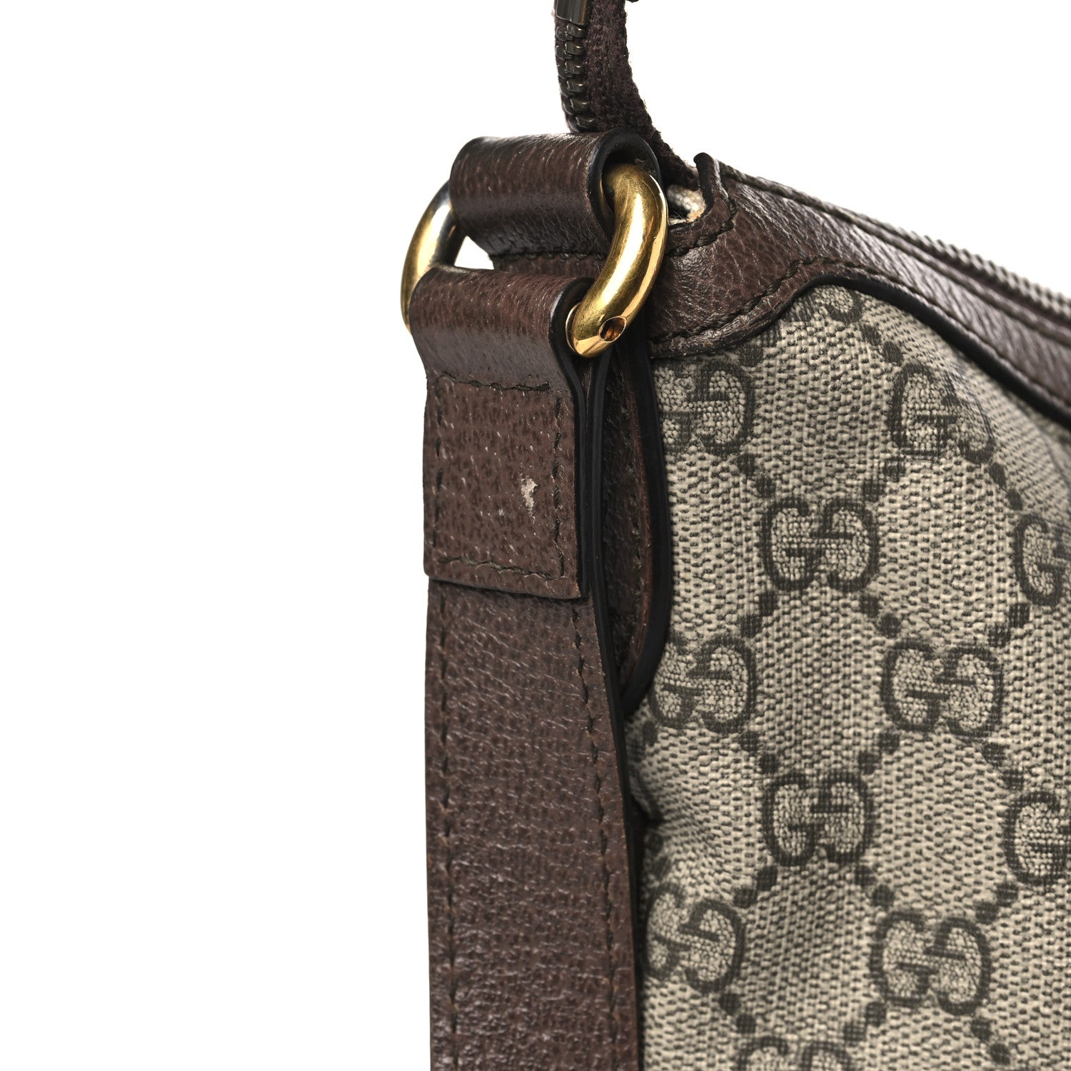 Gucci GG Supreme Monogram Web Small Ophidia Half Moon Hobo Brown 11 of 14