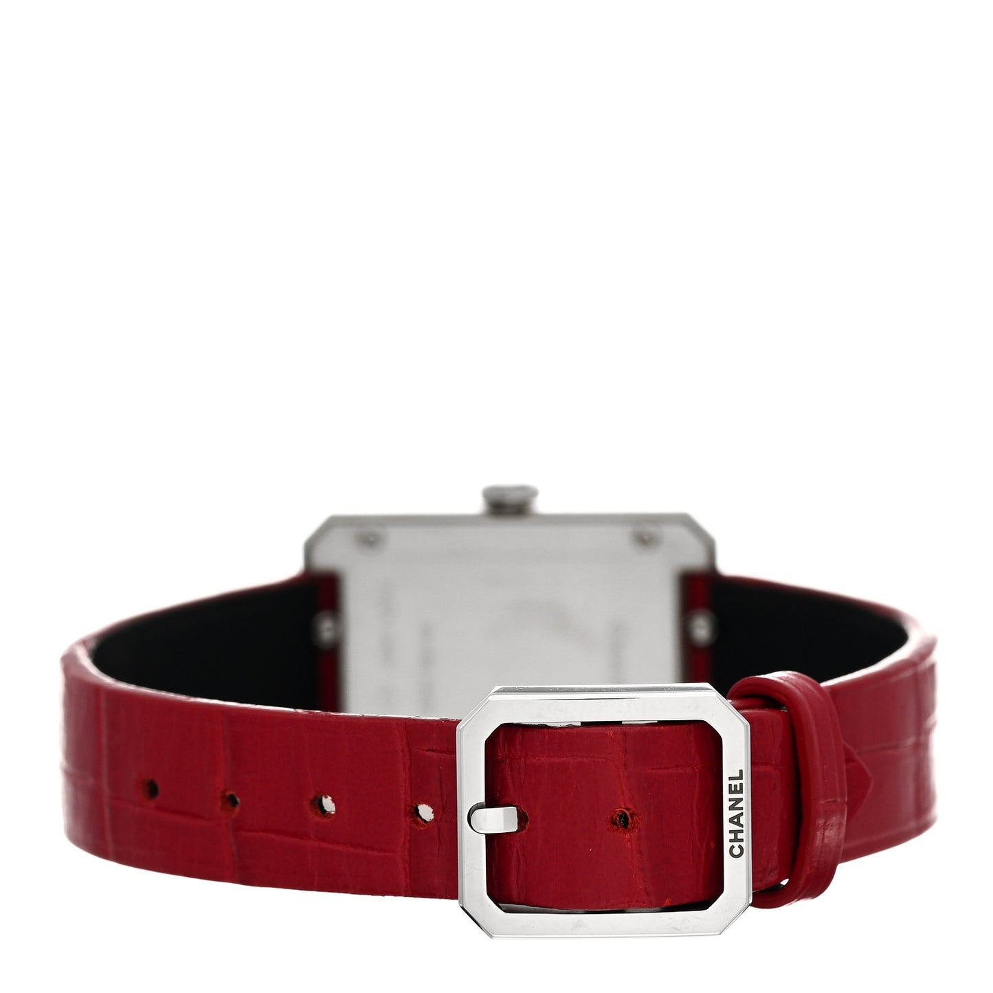 Stainless Steel Alligator Diamond Bezel 21mm Boy-Friend Quartz Watch Red