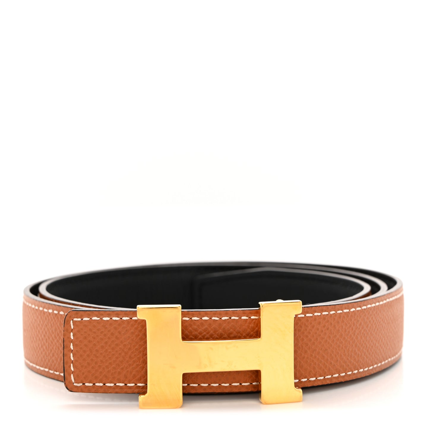 Swift Epsom 24mm Mini Constance H Belt 80 Black Gold