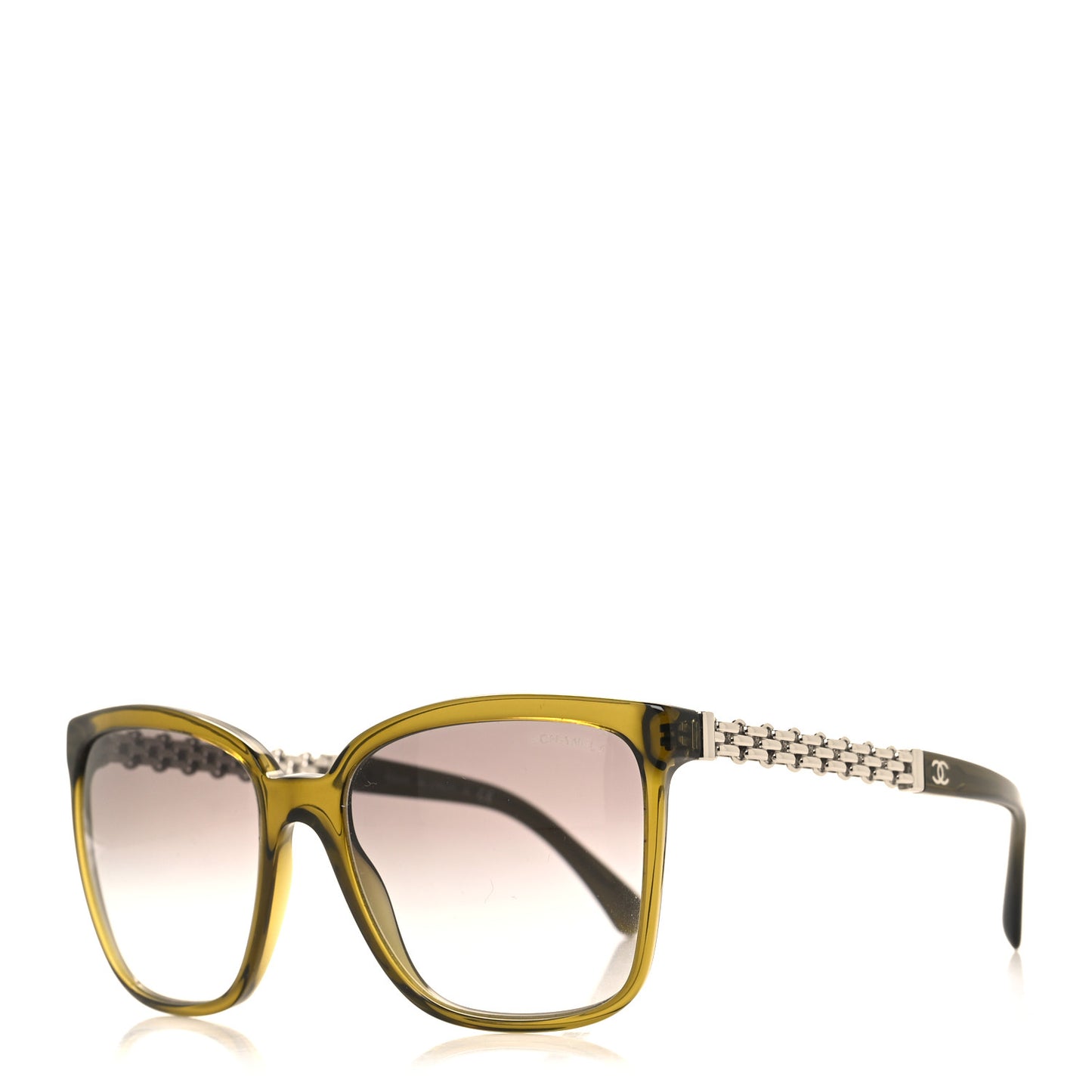 Polarized Square Chain Sunglasses 5325 Green